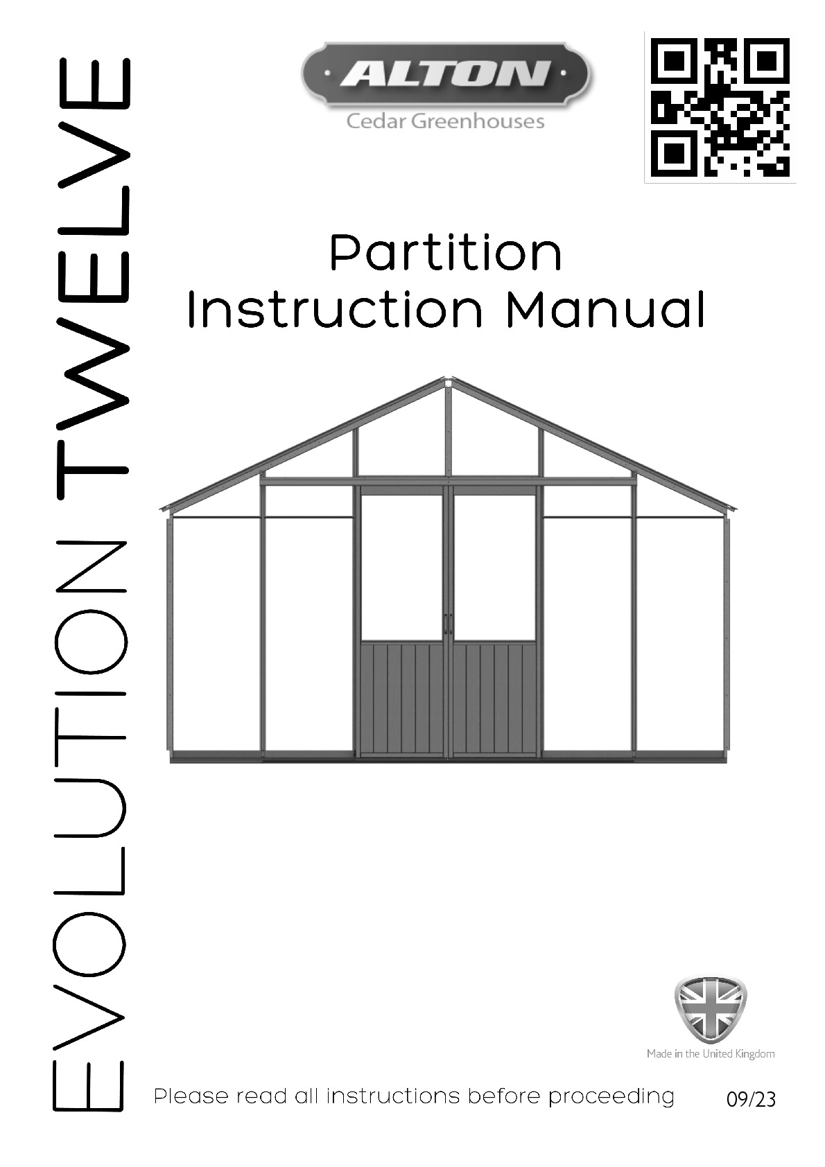 Instructions file Alton Evolution Twelve partition instructions
