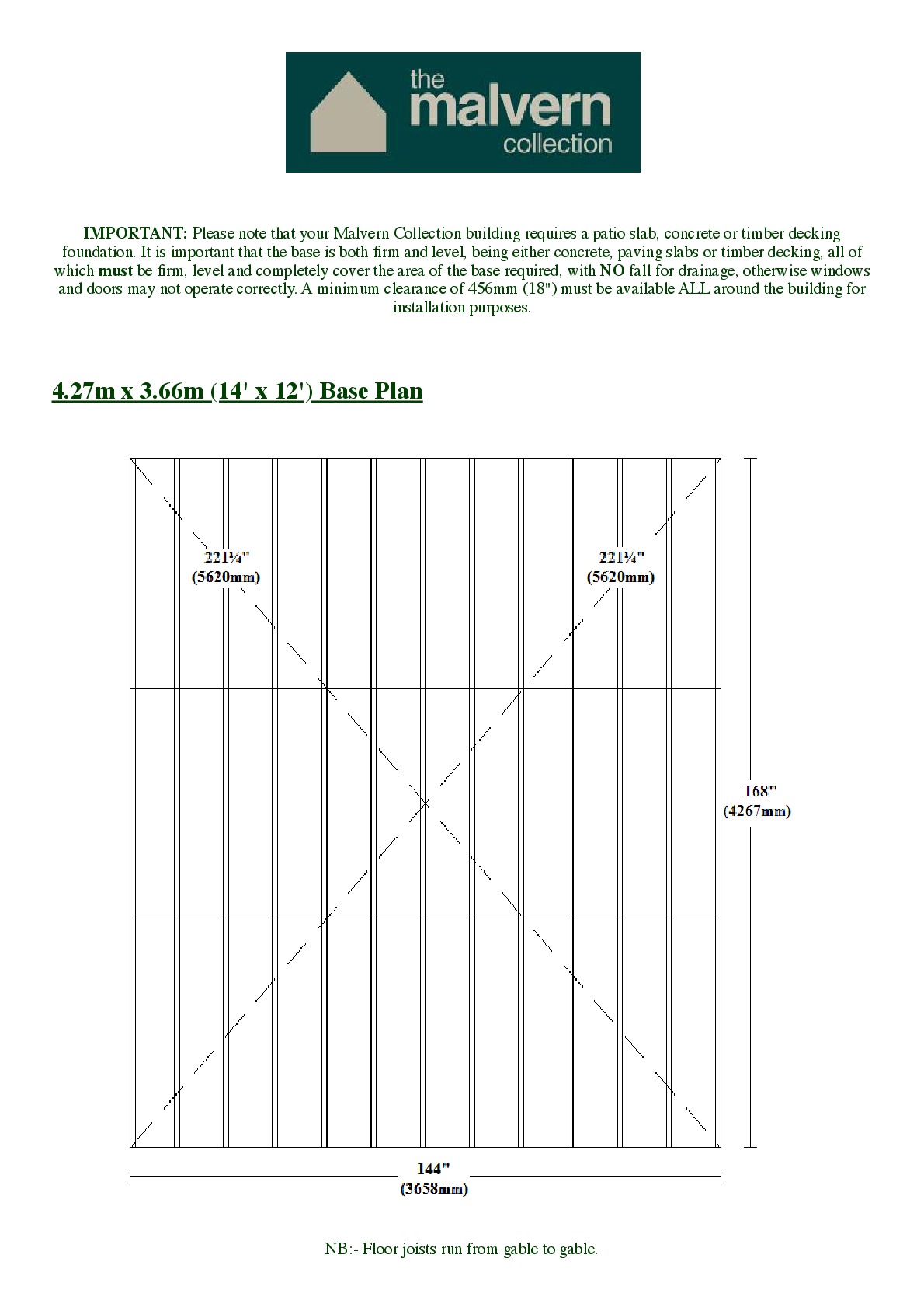 Instructions file 12x14 Apex Shed Base Dimensions