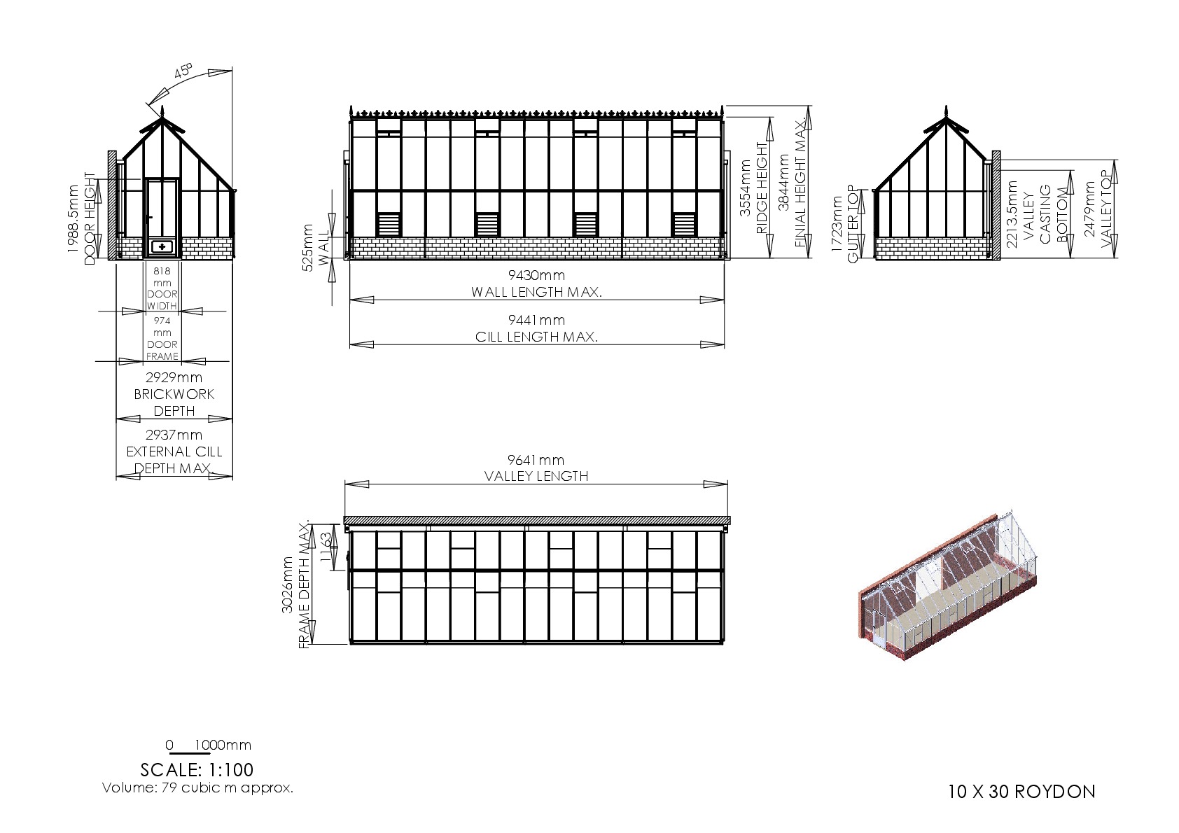 Instructions file 10 x 30 Roydon Dimensions