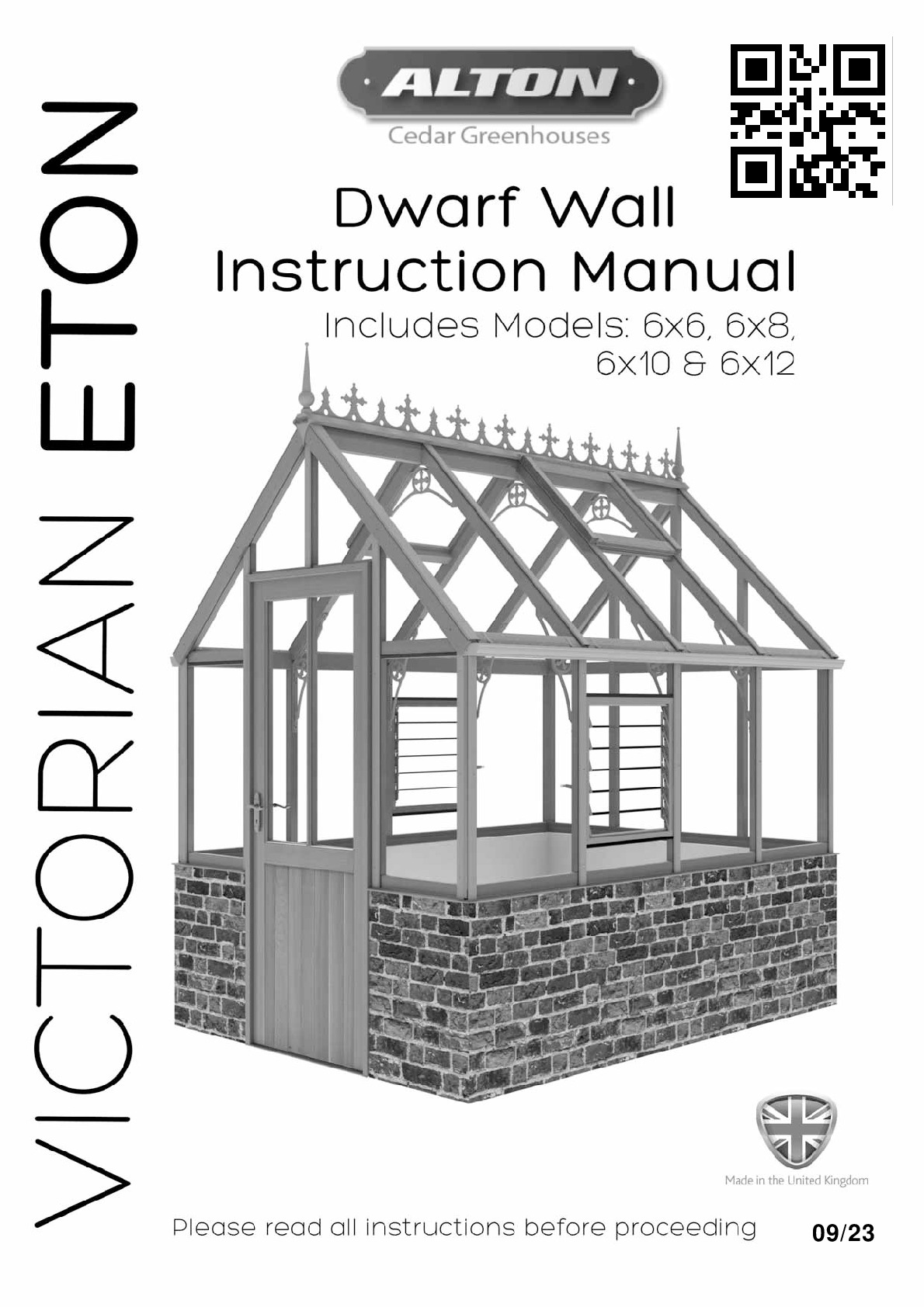 Instructions file Alton Victorian Eton 6ft dwarf wall greenhouse instructions