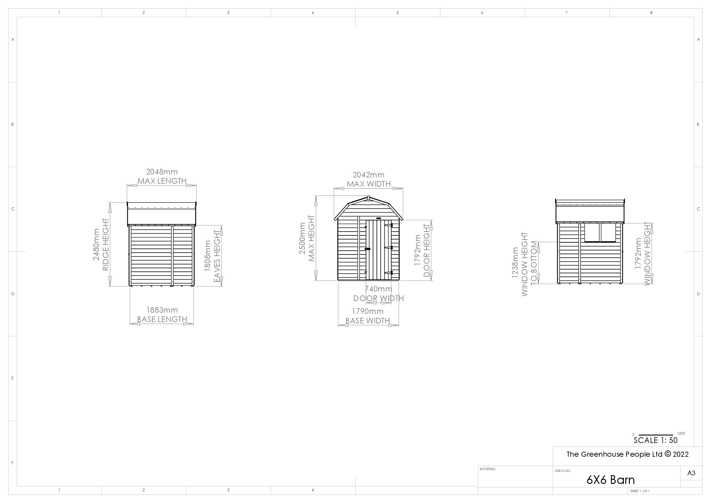 Instructions file 6 x 6 Barn Shed Dimensions