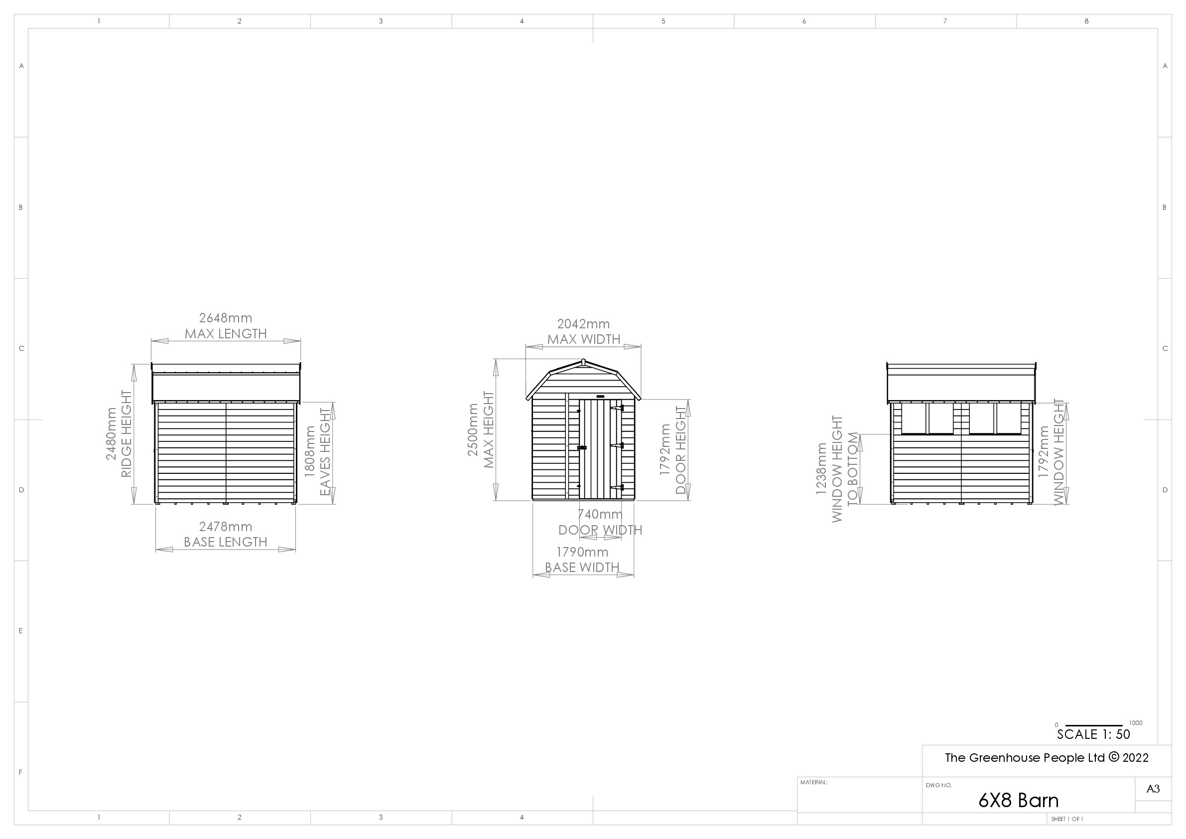 Instructions file 6 x 8 Barn Shed Dimensions