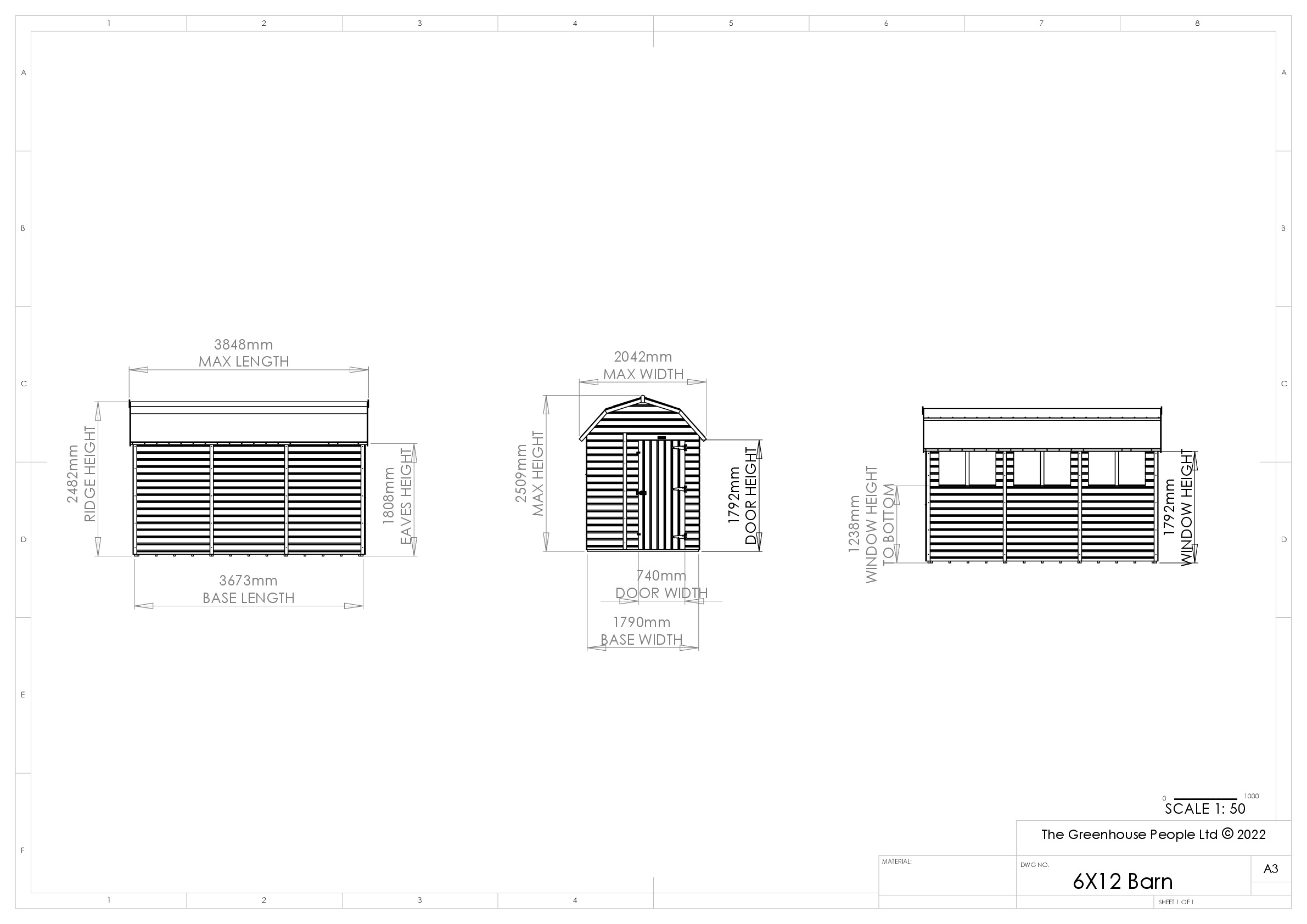 Instructions file 6 x 12 Barn Shed Dimensions