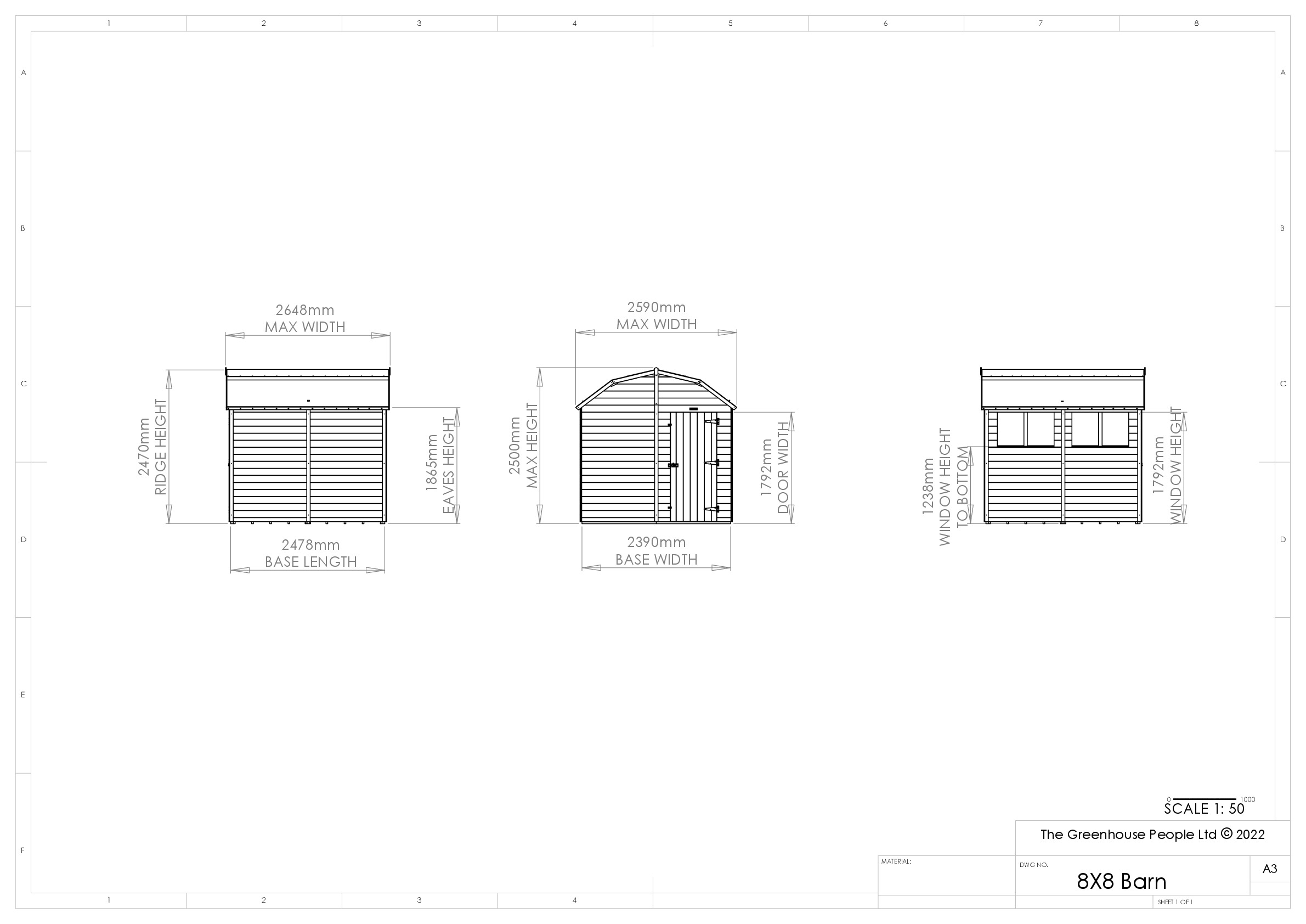 Instructions file 8 x 8 Barn Shed Dimensions