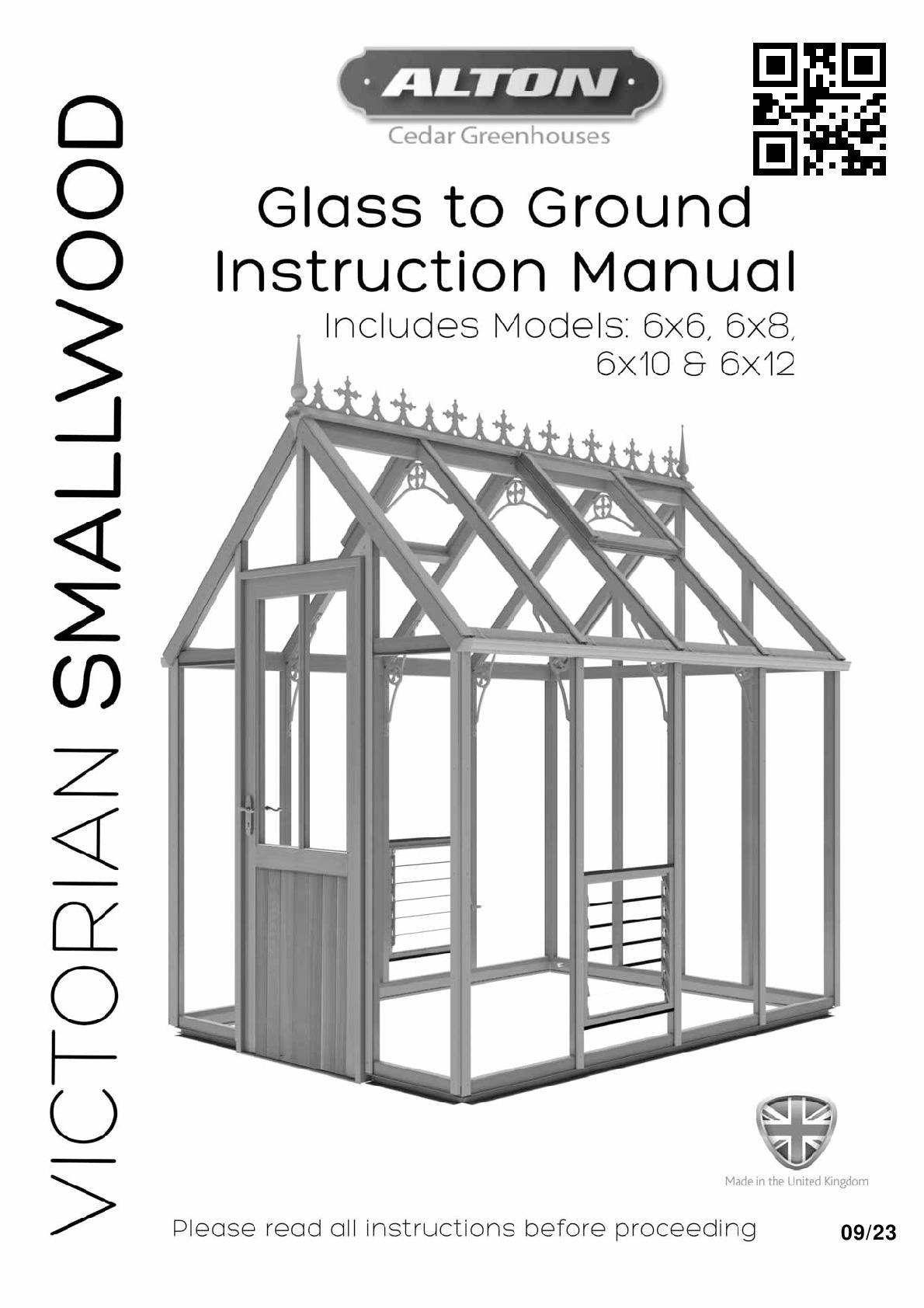 Instructions file Alton Victorian Smallwood 6ft glass to ground greenhouse instructions