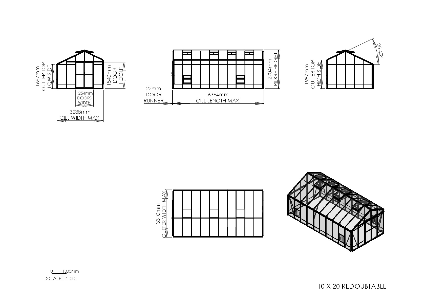 Instructions file 10 x 20 Redoubtable Dimensions