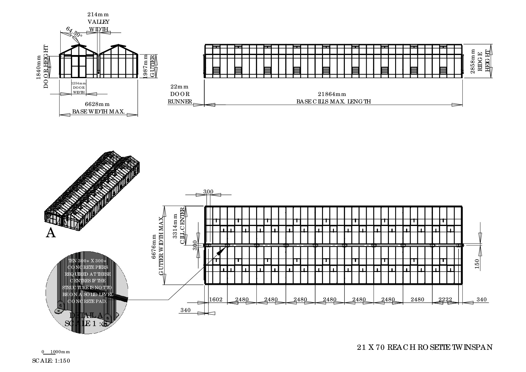 Instructions file 21 x 70 Reach Rosette Twinspan Dimensions	