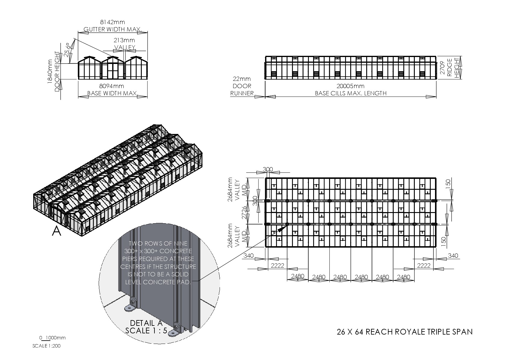 Instructions file 26 x 64 Reach Royale Triplespan Dimensions	