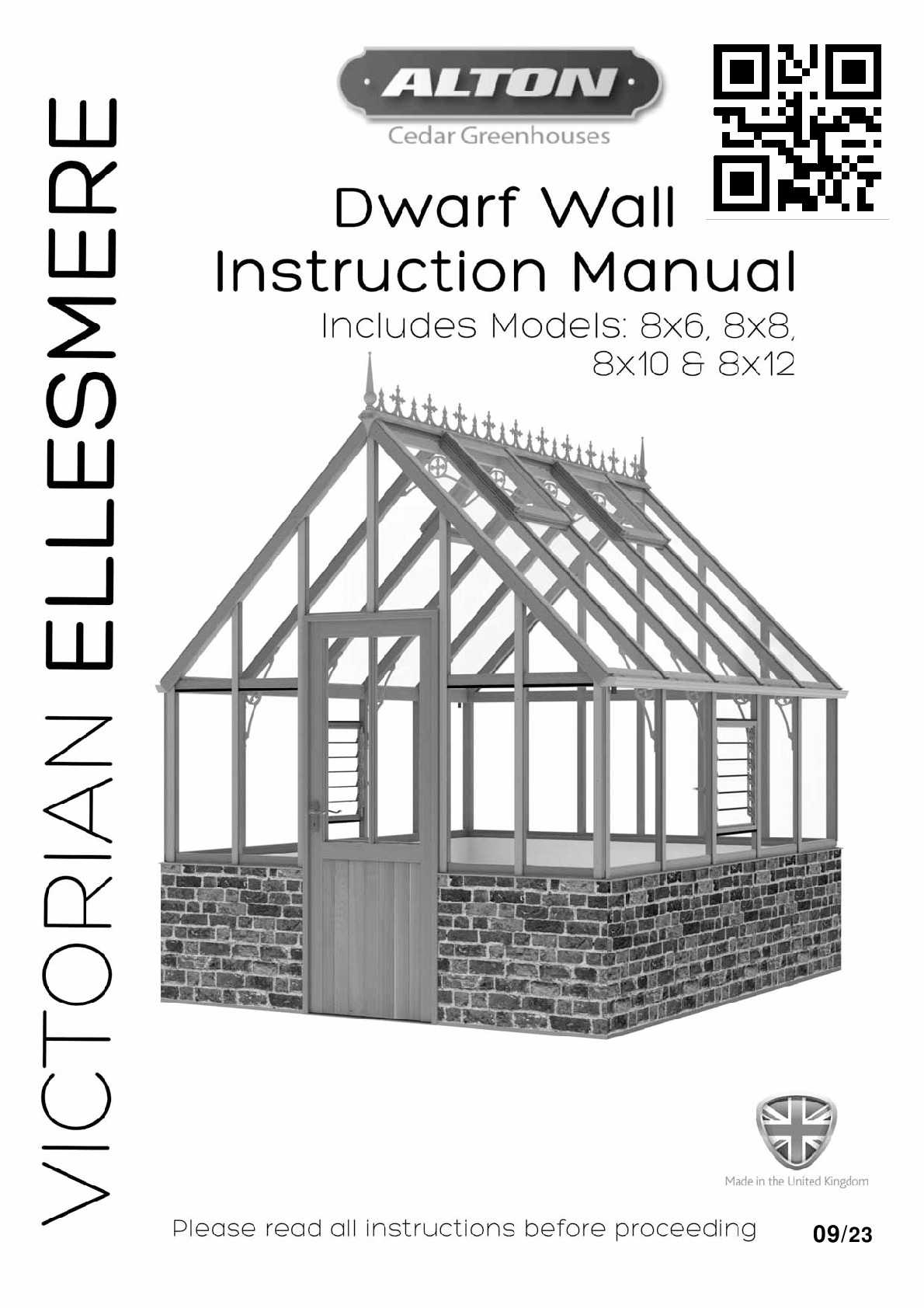 Instructions file Alton Victorian Ellesmere 8ft dwarf wall greenhouse instructions