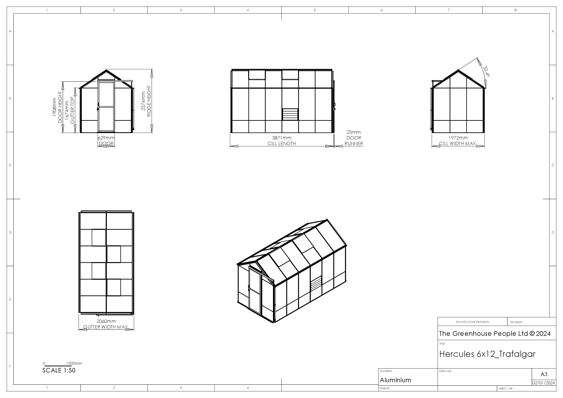 Instructions file 6 x 12 Hercules Trafalgar Dimensions	