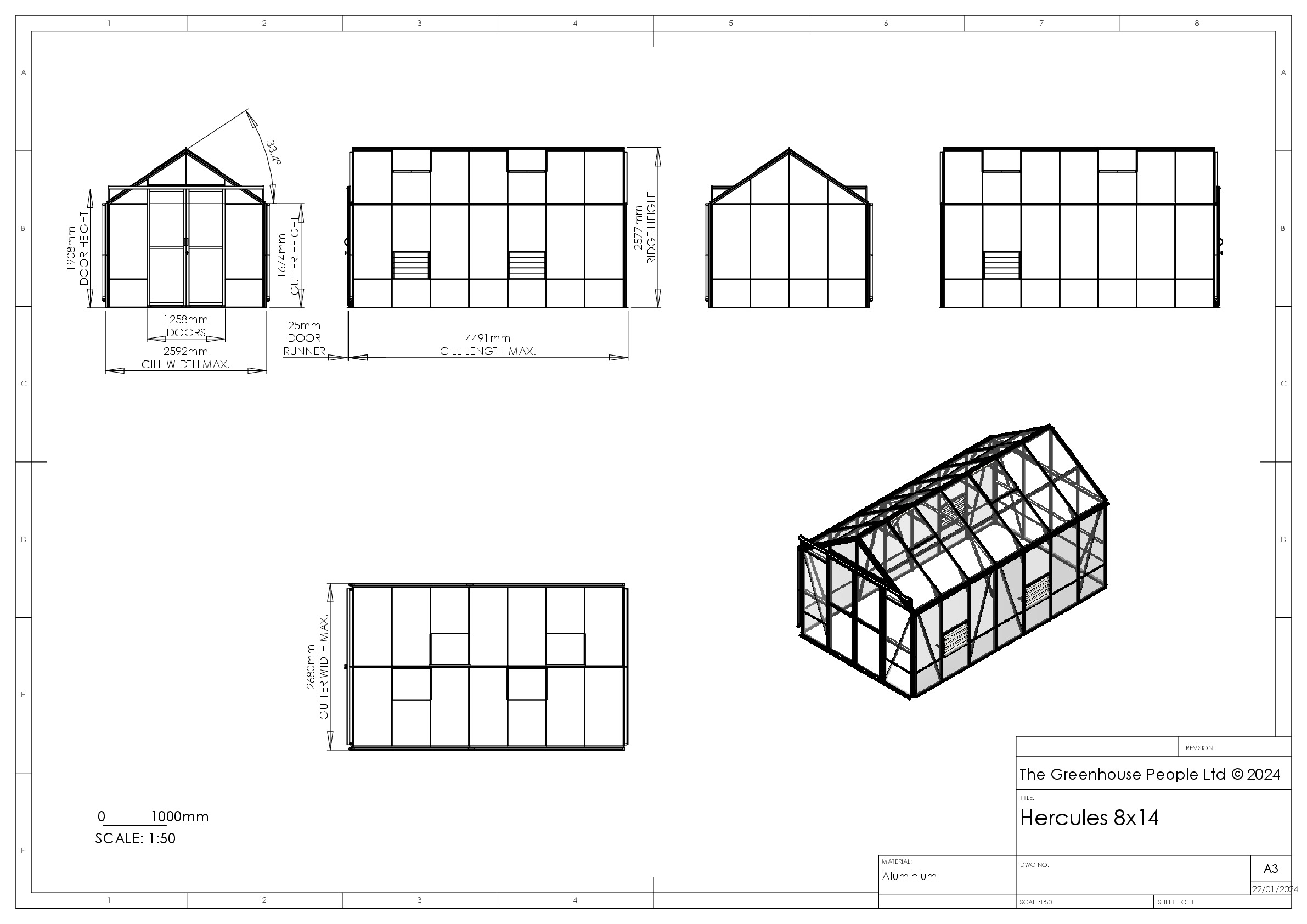 Instructions file 8 x 14 Hercules Blenheim Dimensions	