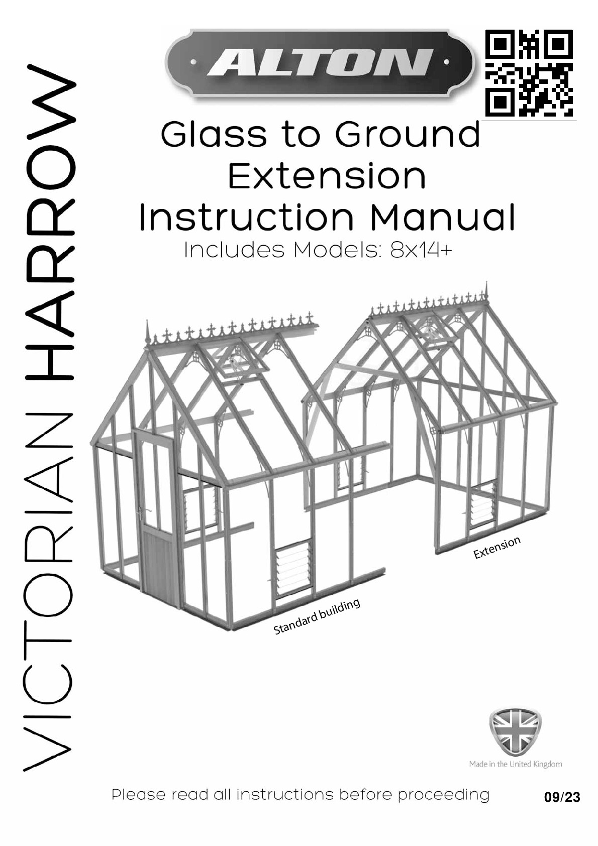 Instructions file Alton Victorian Harrow 8ft glass to ground extension instructions