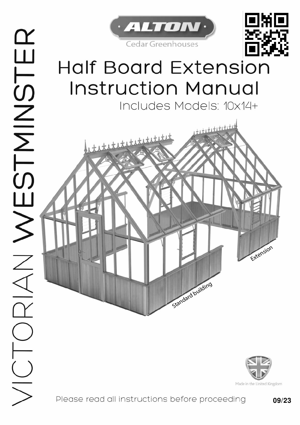 Instructions file Alton Victorian Westminster 10ft half board extension instructions