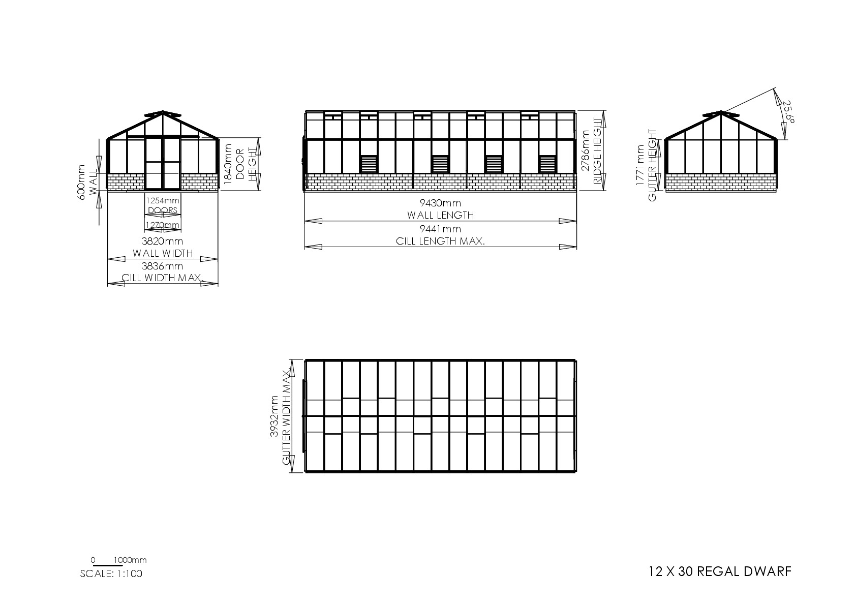 Instructions file 12 x 30 Regal Dwarf Dimensions