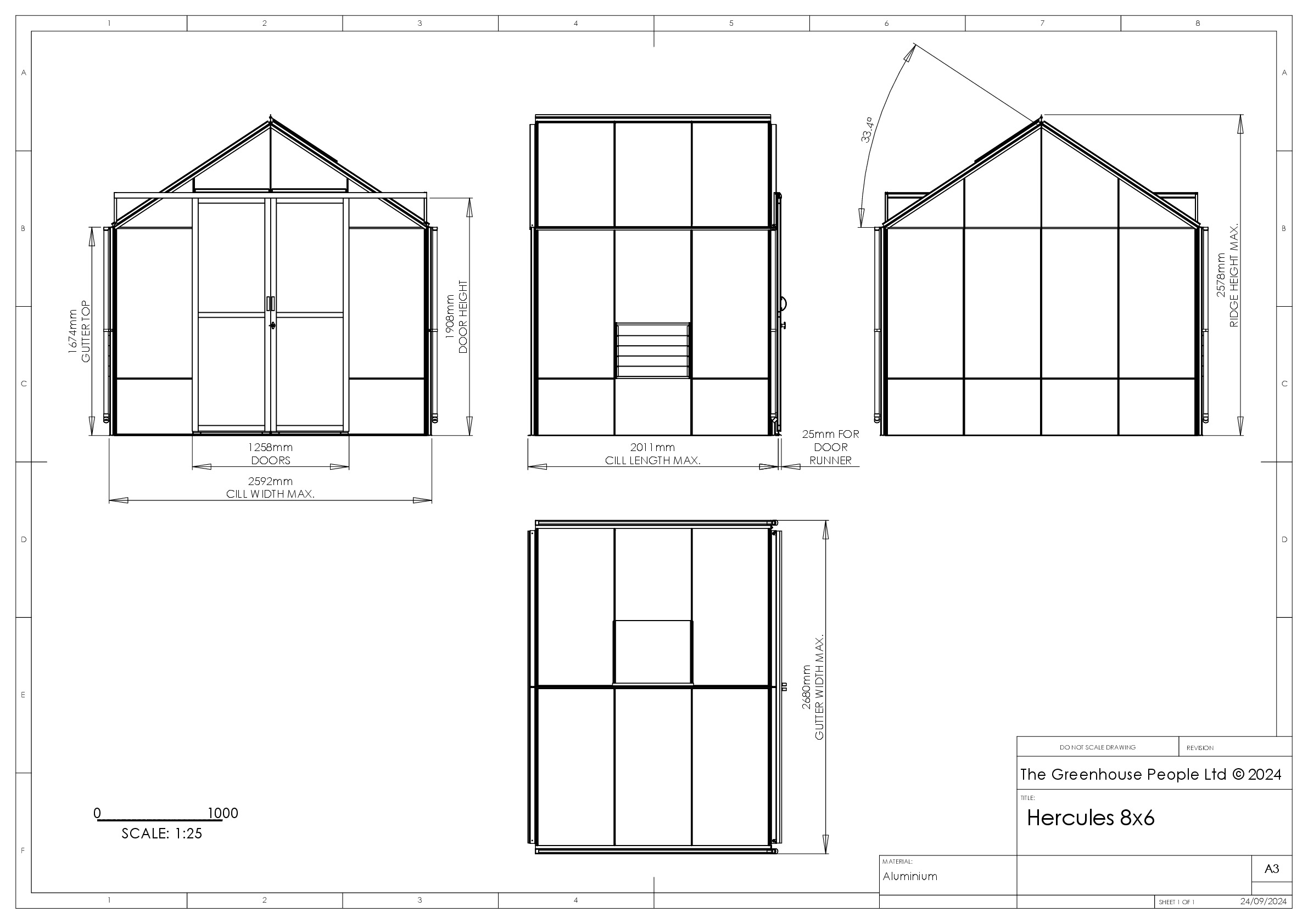 Instructions file 8 x 6 Hercules Blenheim Dimensions	