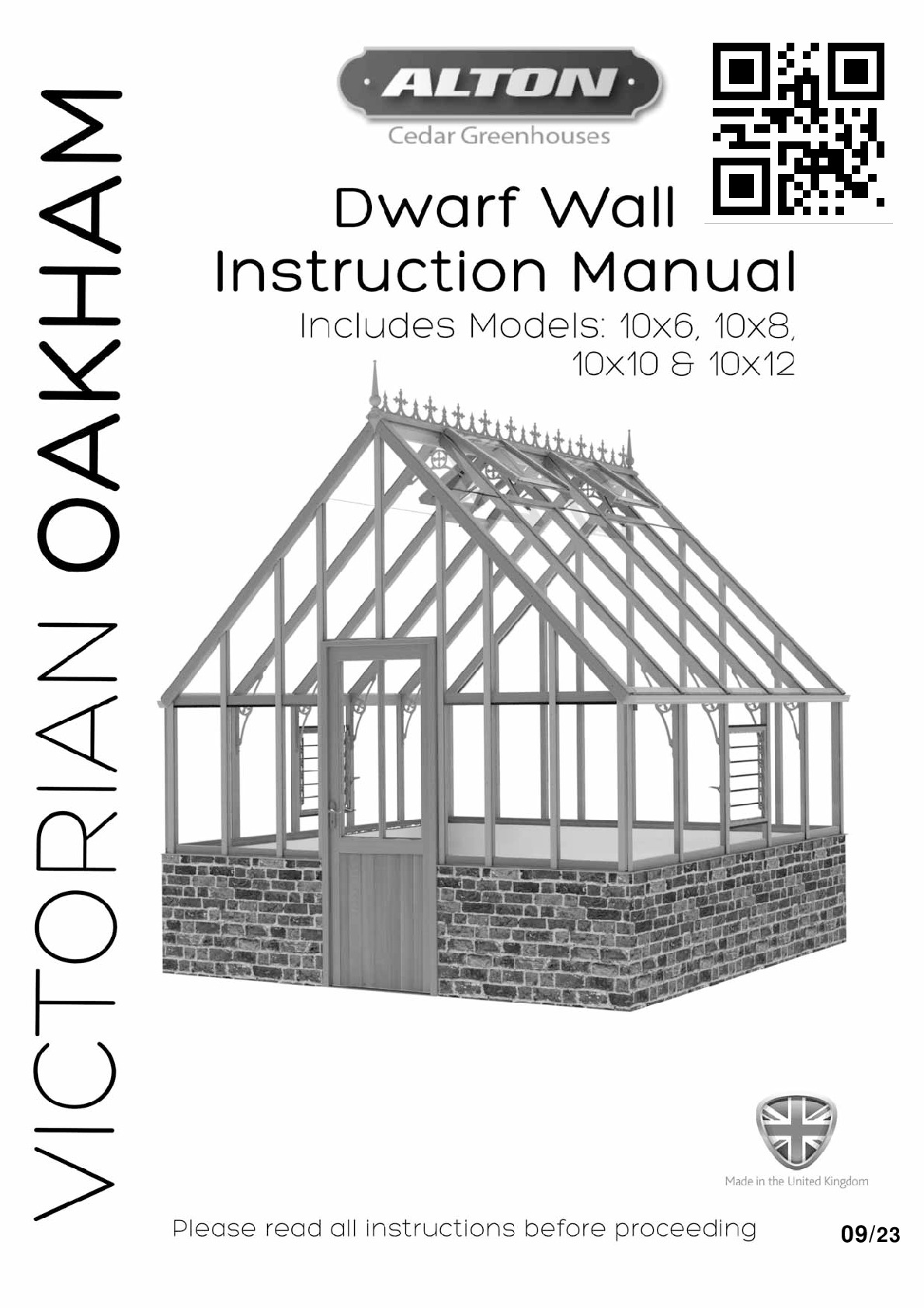 Instructions file Alton Victorian Oakham 10ft dwarf wall greenhouse instructions
