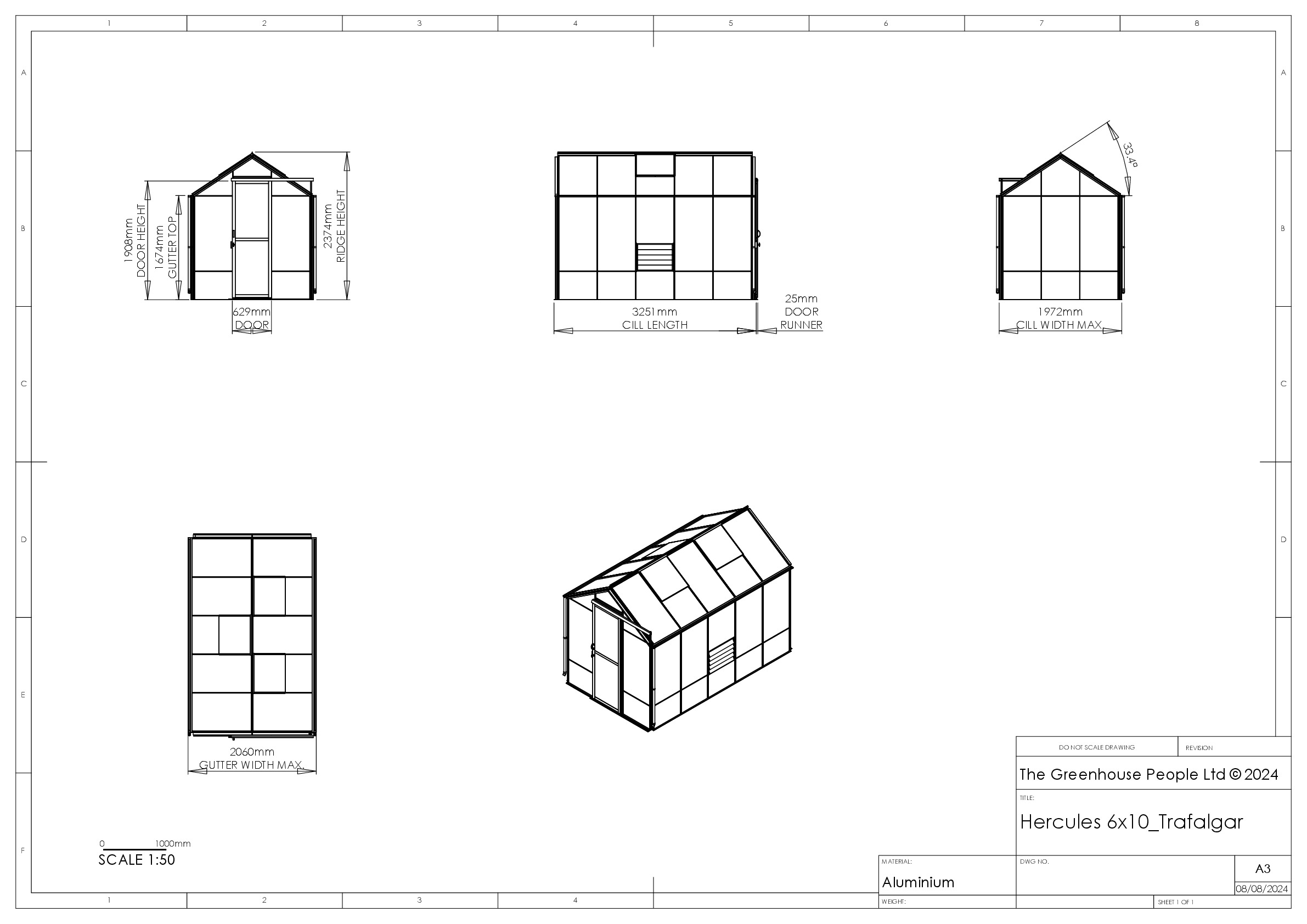 Instructions file 6 x 10 Hercules Trafalgar Dimensions