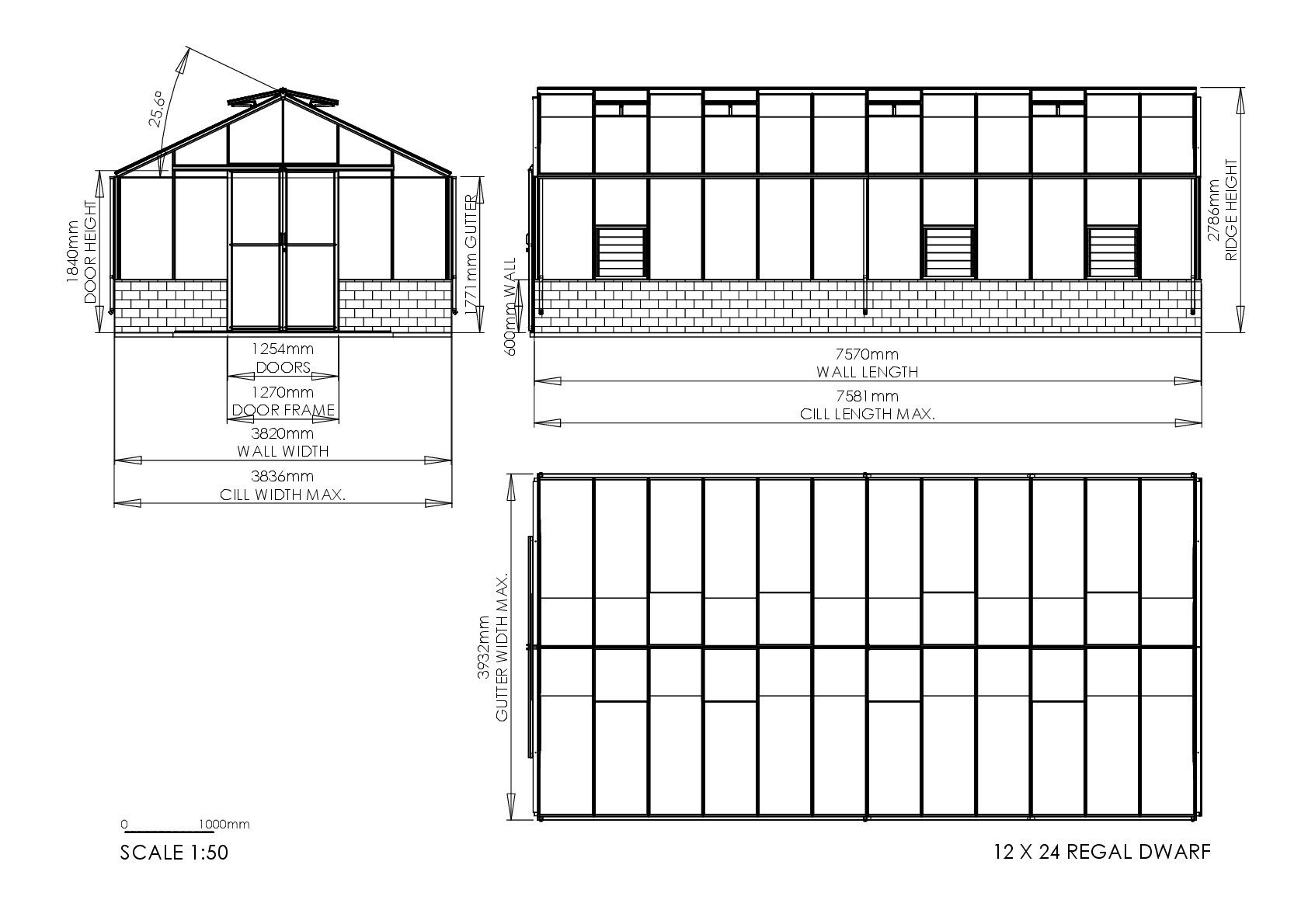 Instructions file 12 x 24 Regal Dwarf Dimensions	