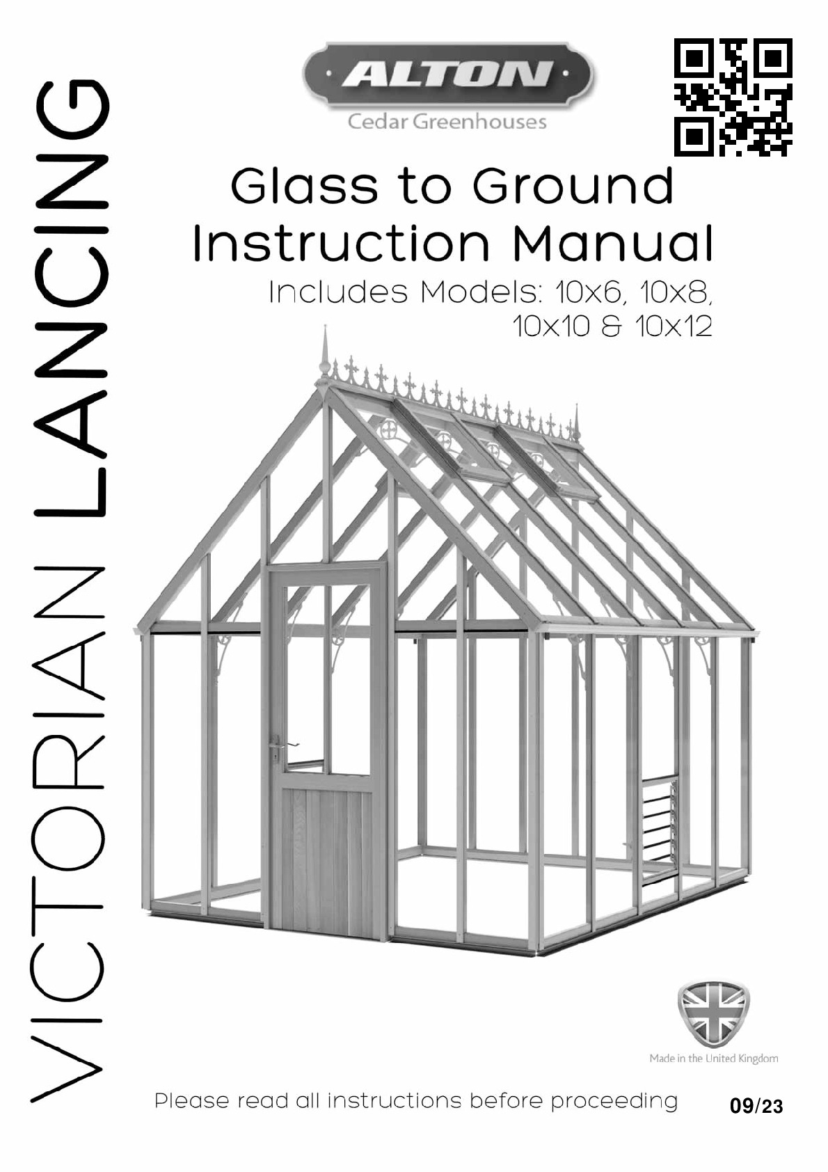 Instructions file Alton Victorian Lancing 10ft glass to ground greenhouse instructions