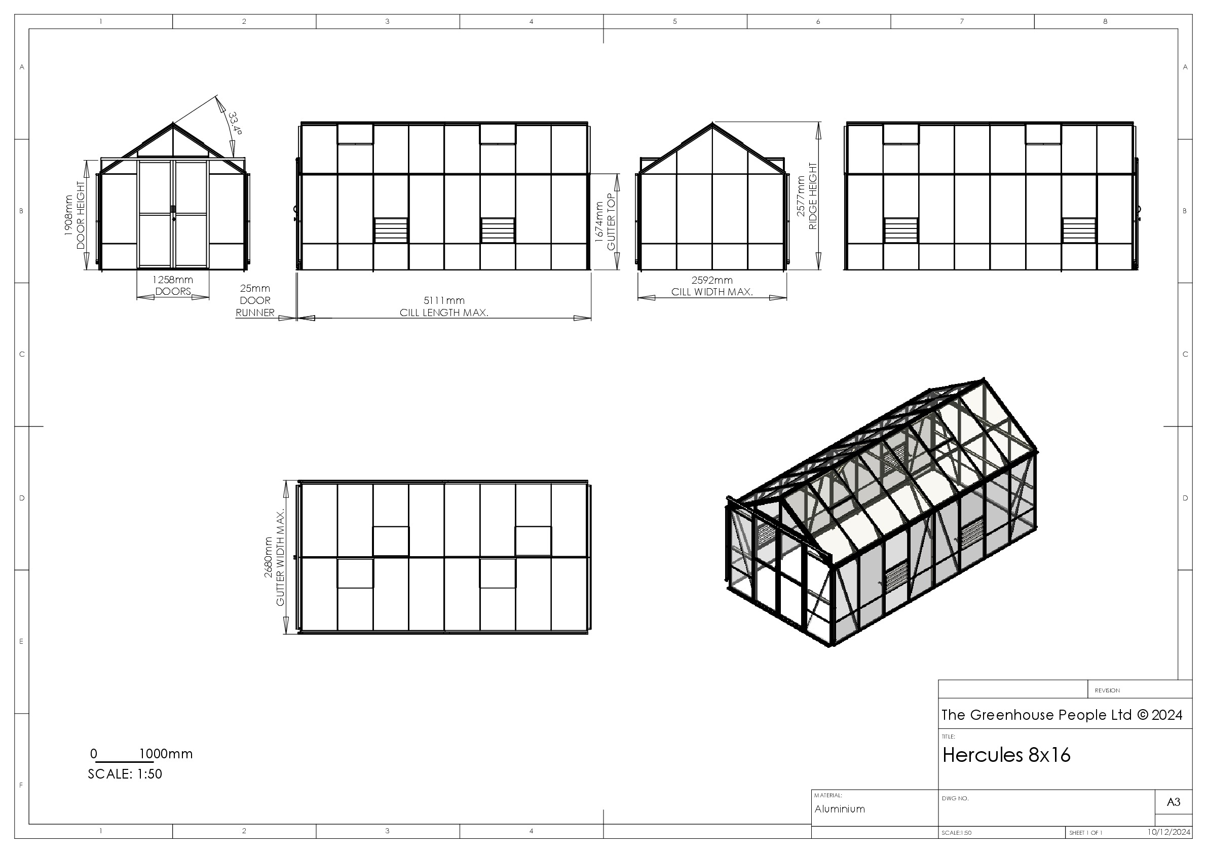 Instructions file 8 x 16 Hercules Blenheim Dimensions	