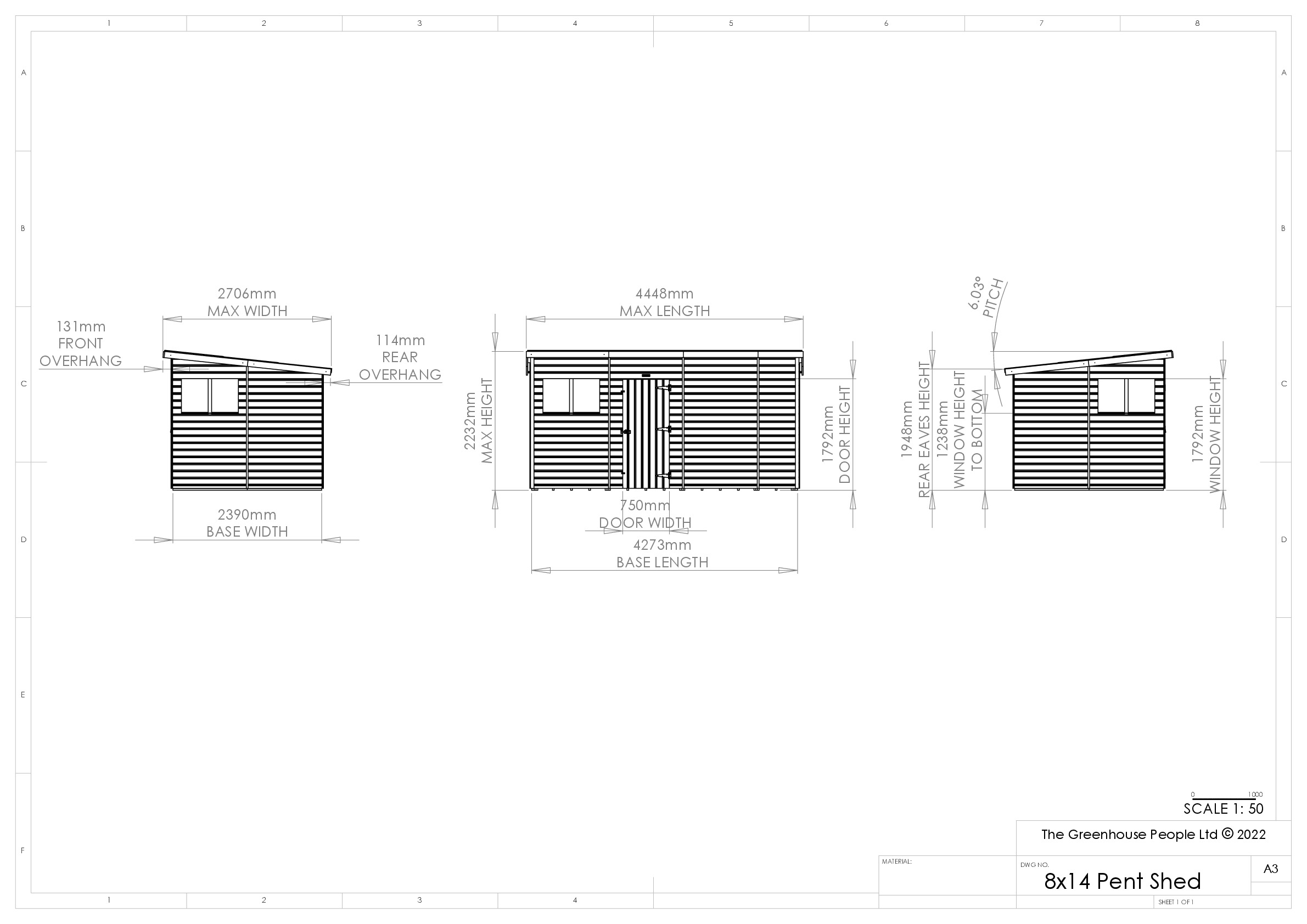 Instructions file 8 x 14 Pent Shed Dimensions