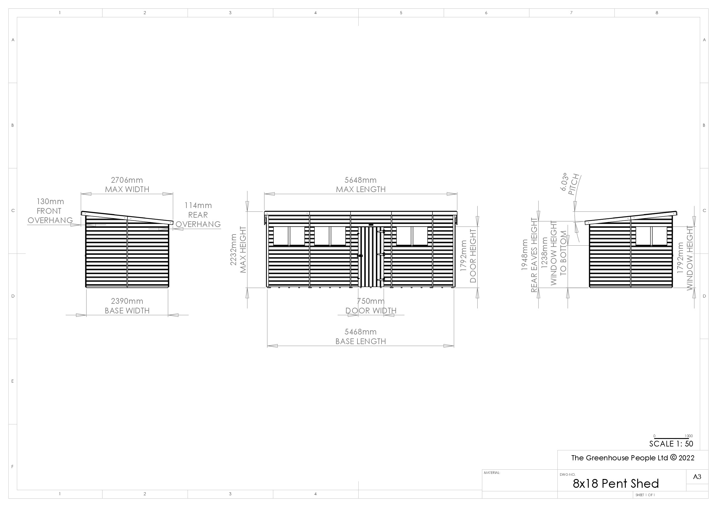Instructions file 8 x 18 Pent Shed Dimensions