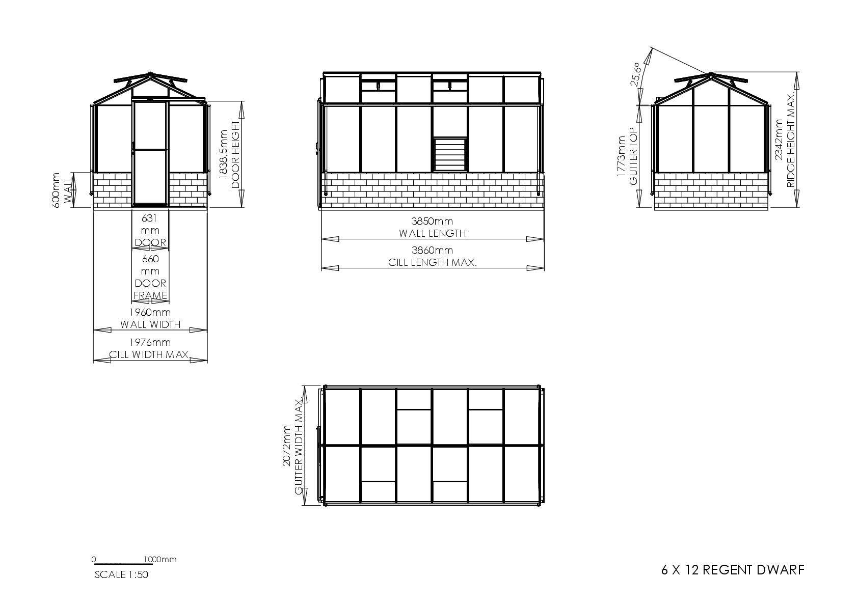 Instructions file 6 x 12 Regent Dwarf Dimensions
