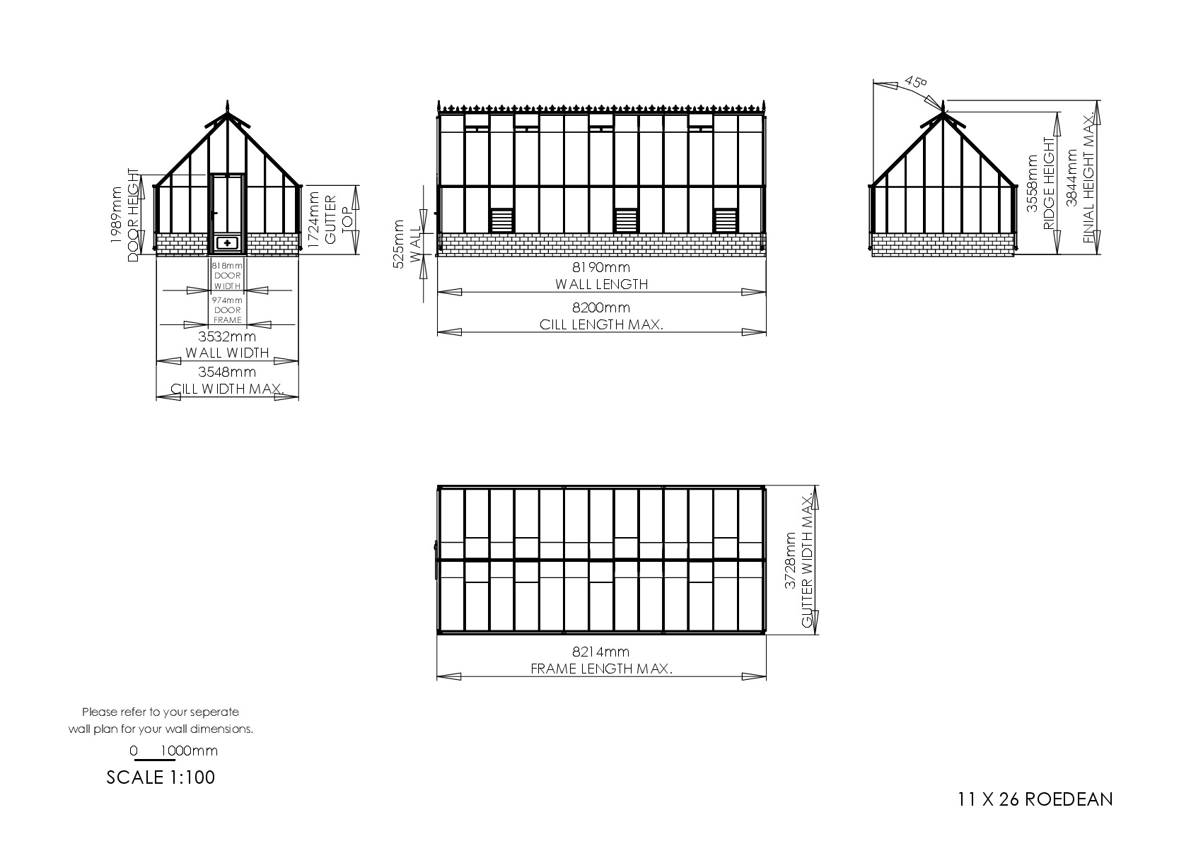 Instructions file 11 x 26 Roedean Dimensions	