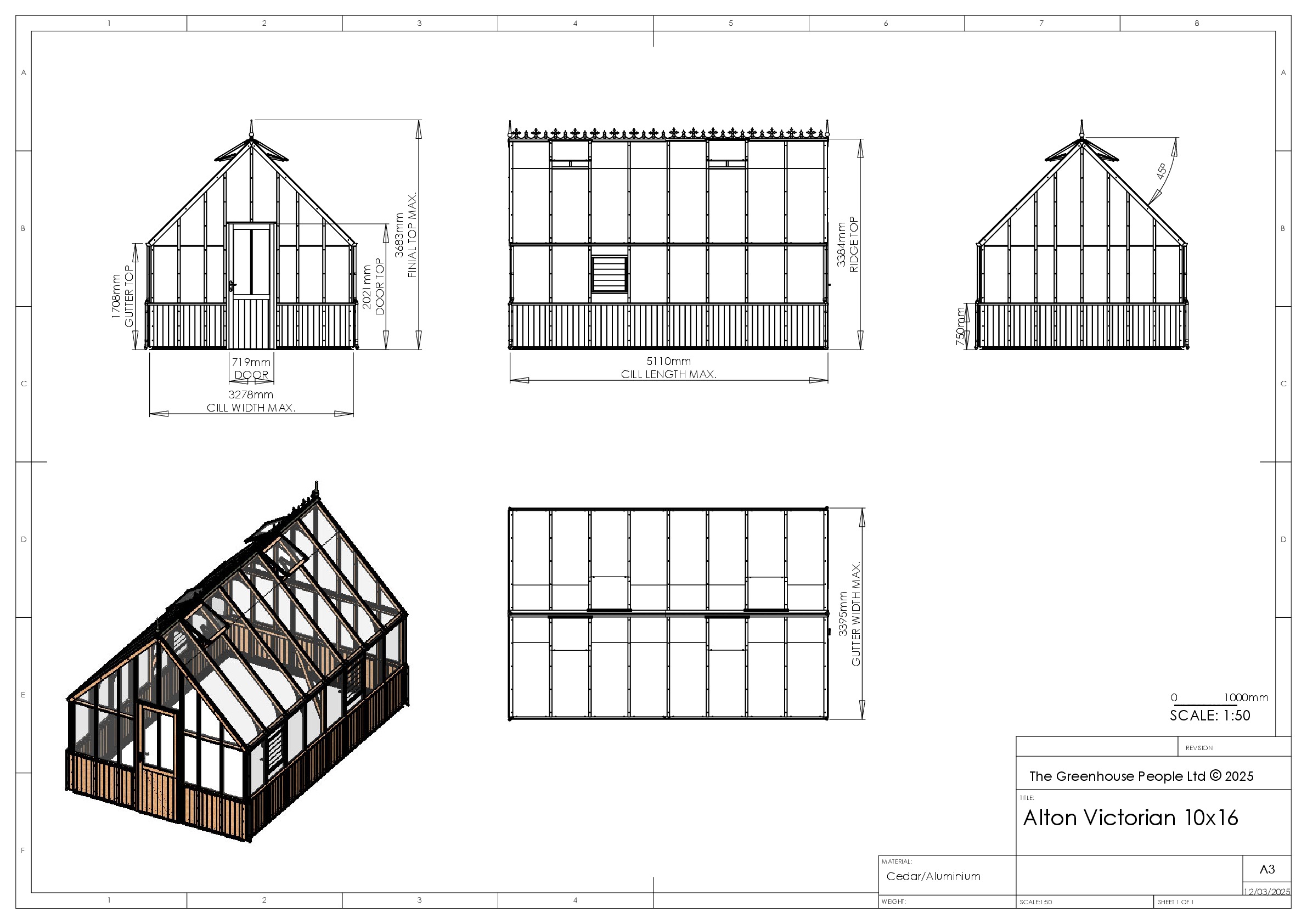 Instructions file 10 X 16 Alton Victorian Westminster Dimensions	