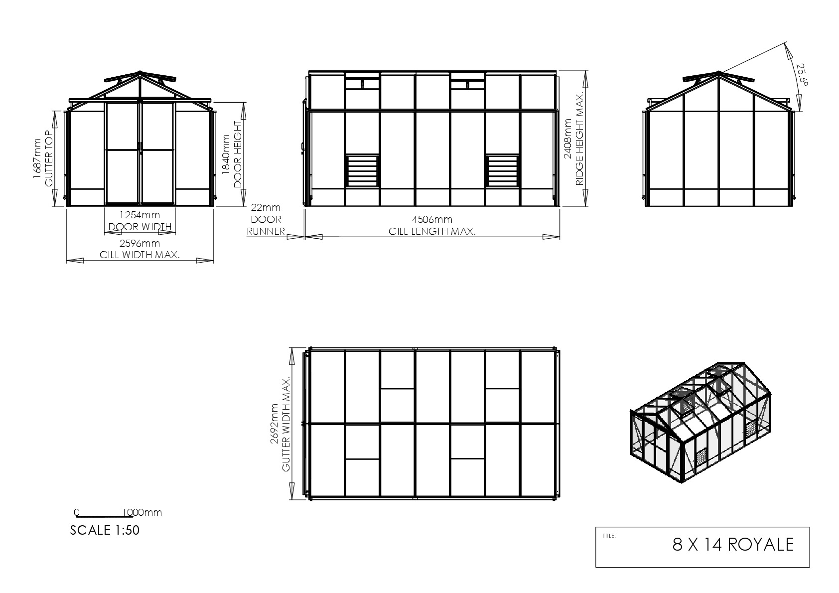 Instructions file 8 x 14 Royale Dimensions	