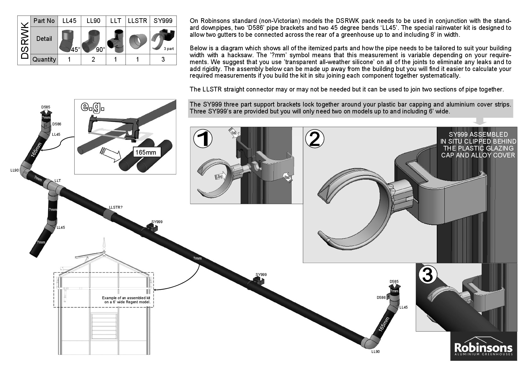 Instructions file 36mm Pipe Robinsons Special Rainwater Kit Instructions