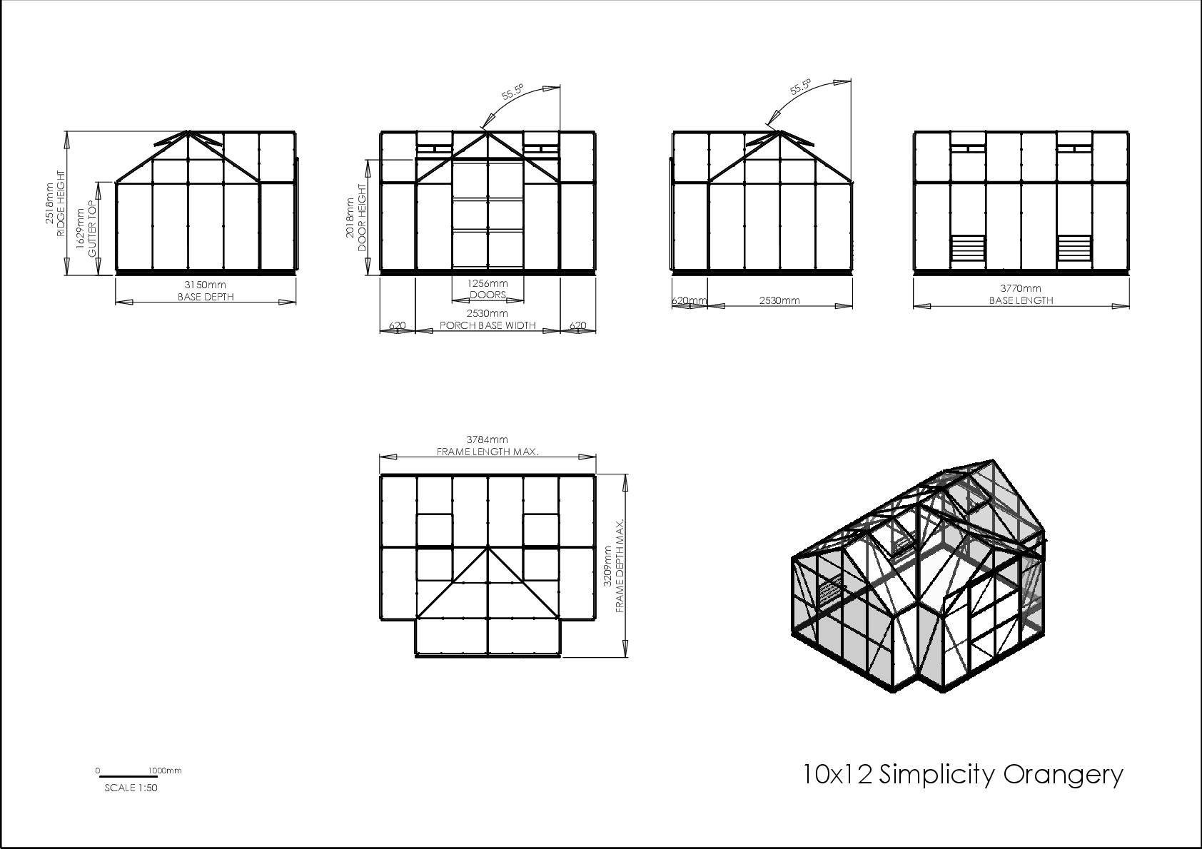 Instructions file 10 X 12 Simplicity Orangery Dimensions 
