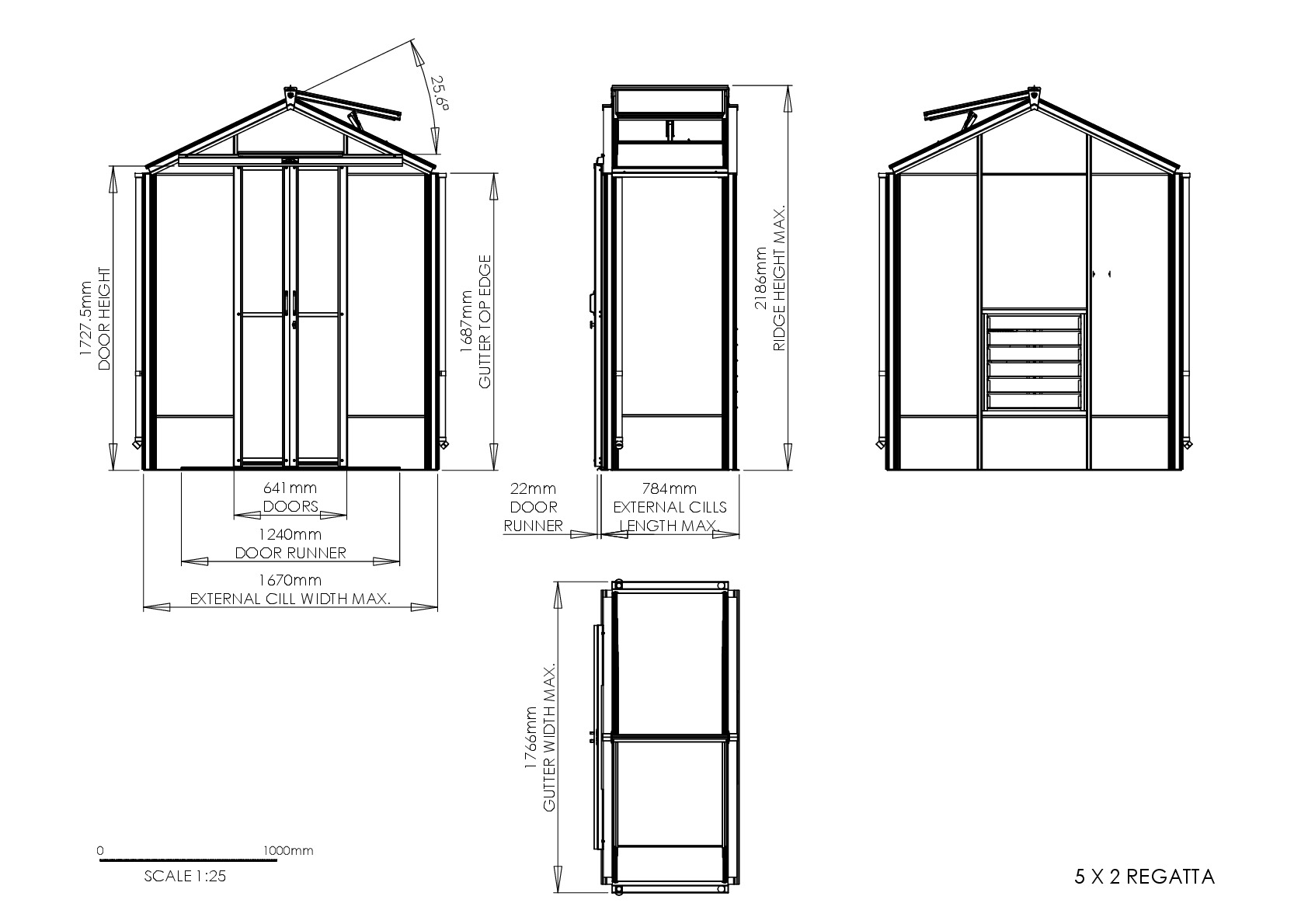 Instructions file 5 x 2 Regatta Dimensions	