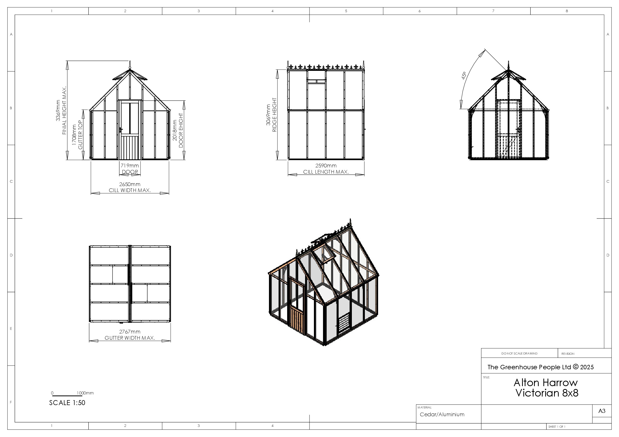 Instructions file 8 X 8 Alton Victorian Harrow Dimensions	