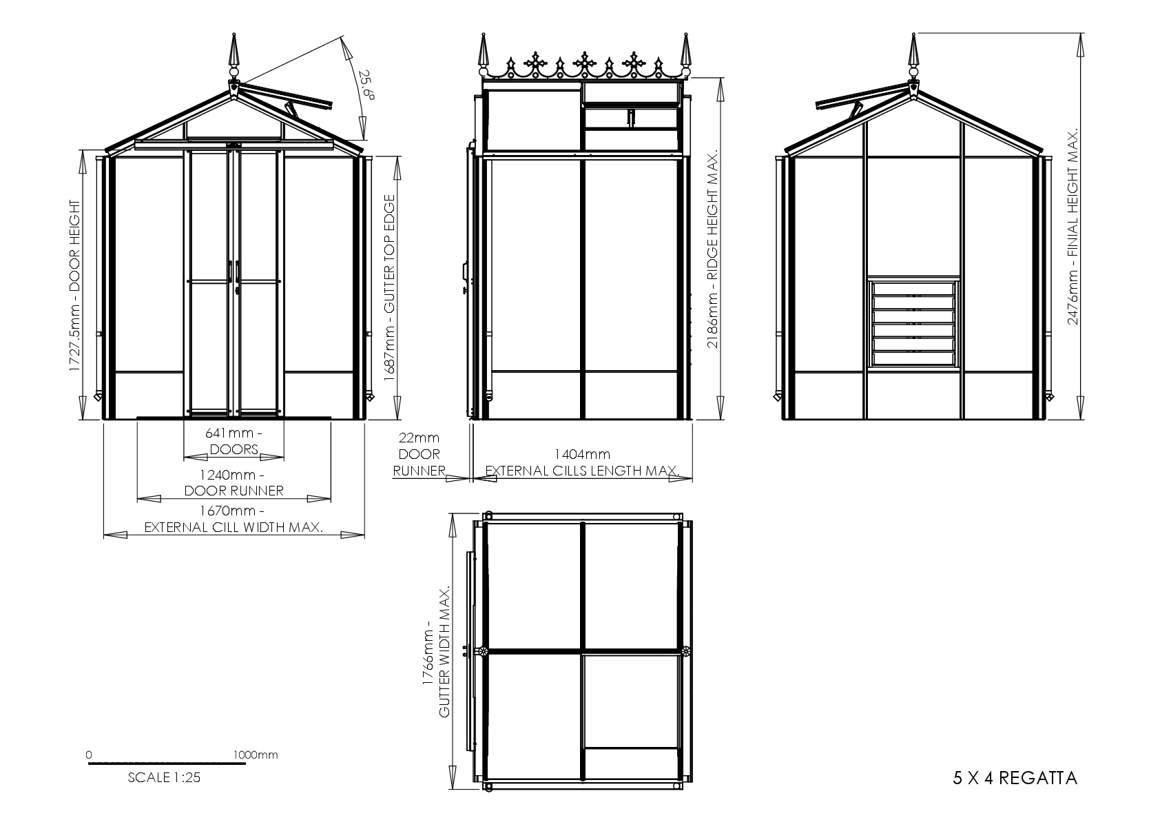 Instructions file 5 x 4 Regatta Dimensions	