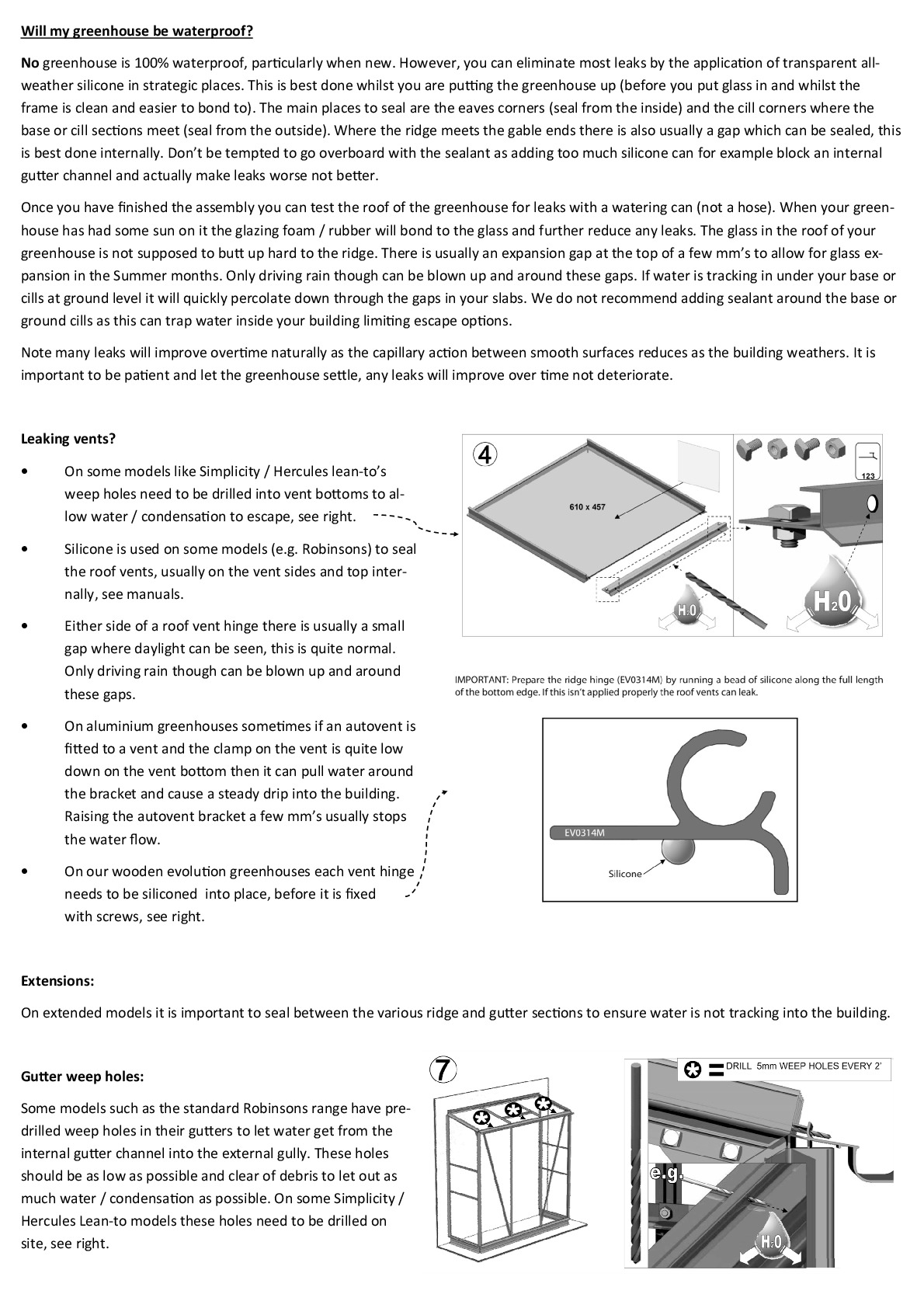 Instructions file Leak reduction advice