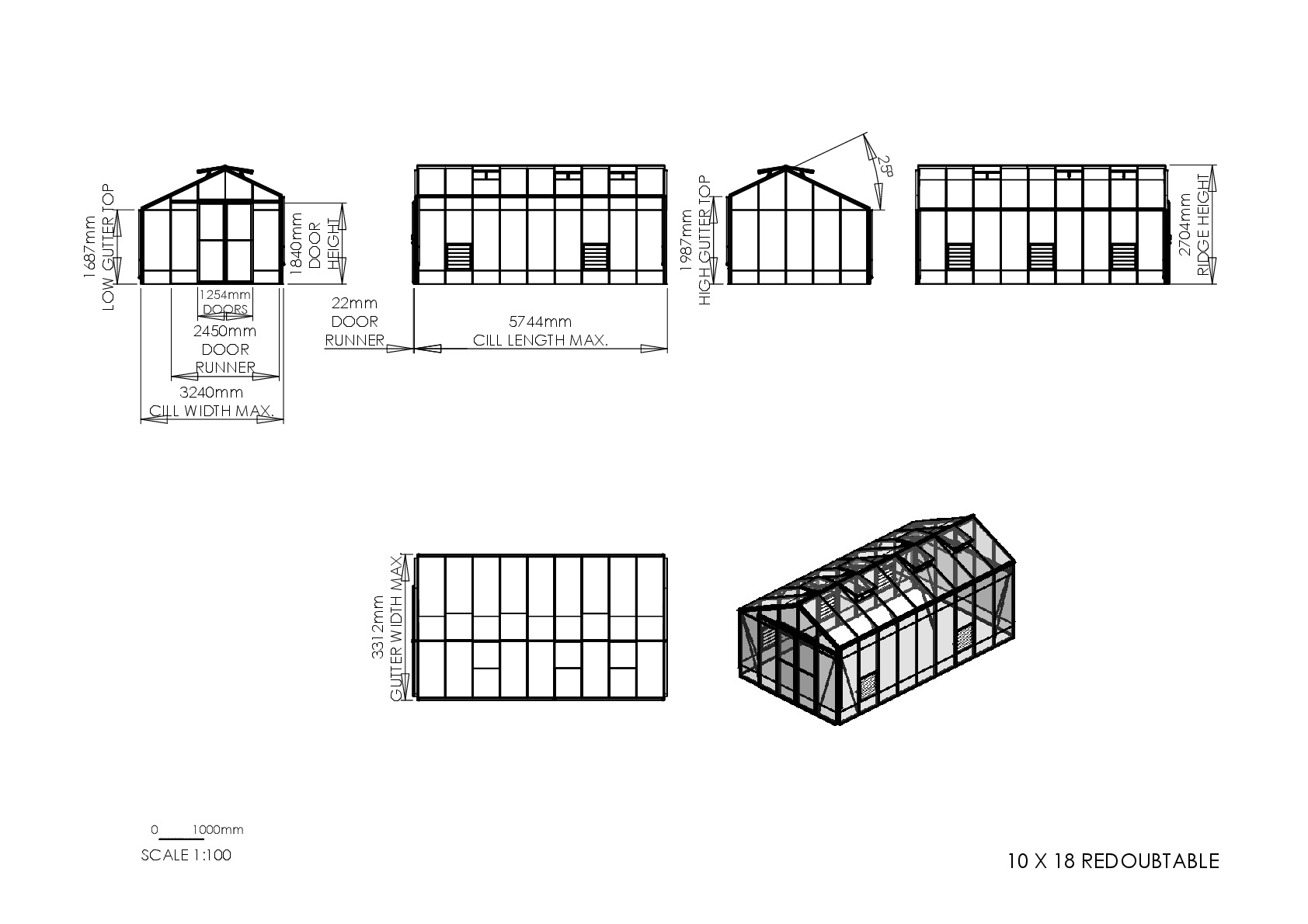 Instructions file 10 X 18 Redoubtable Dimensions