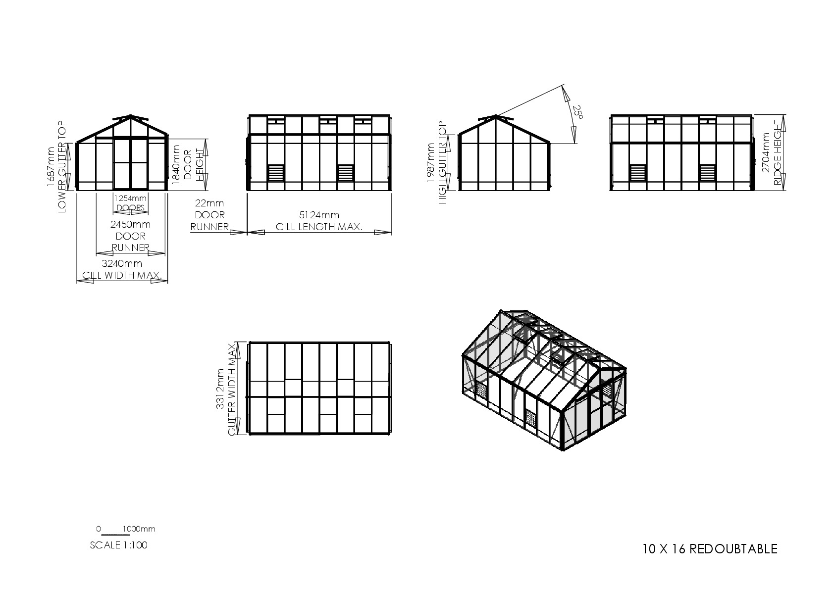 Instructions file 10 X 16 Redoubtable Dimensions