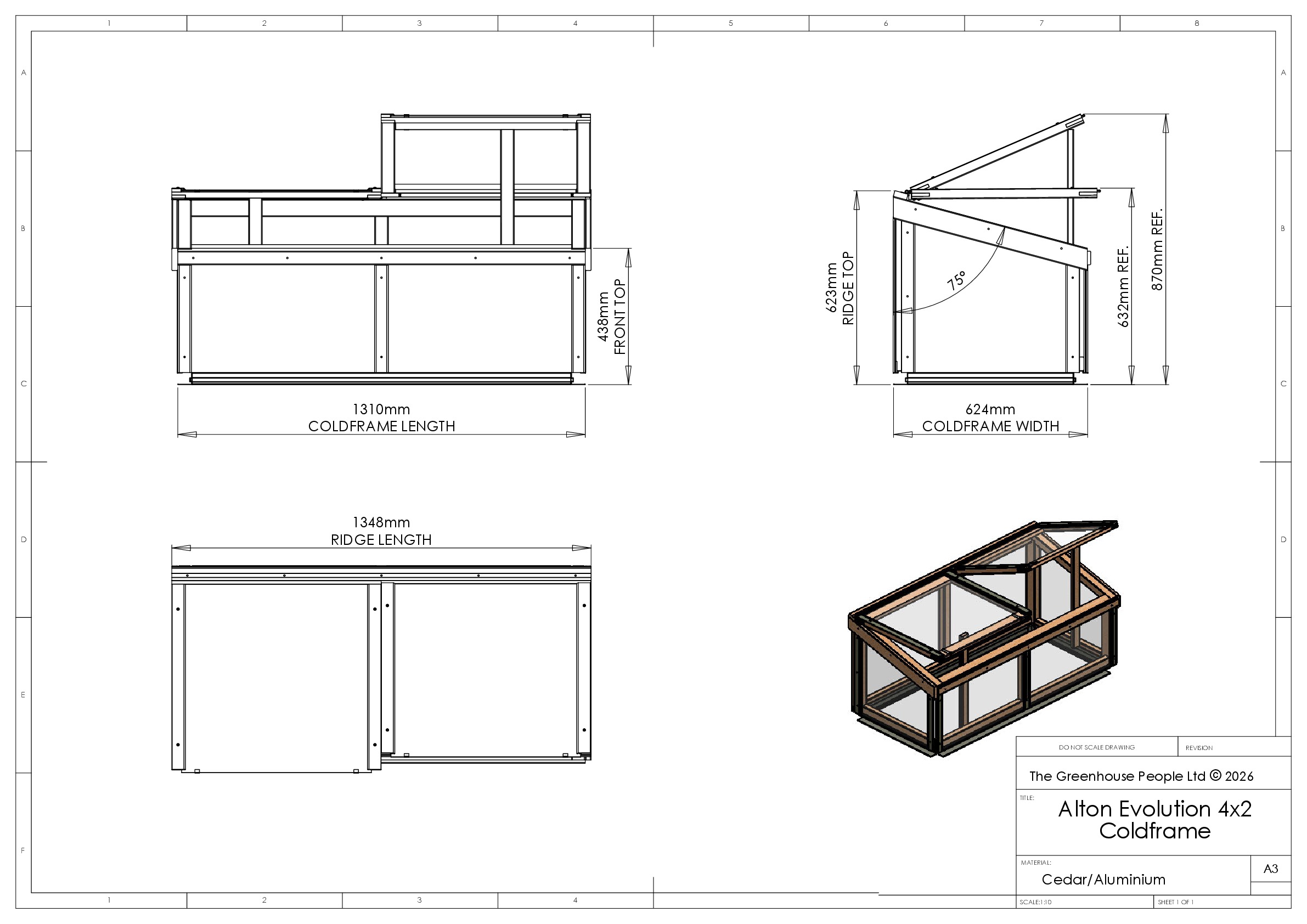 Instructions file Alton Cold Frame 4x2 Dimensions 