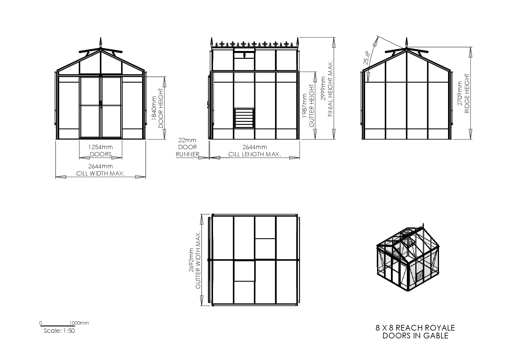 Instructions file 8 x 8 Reach Royale Doors on Gable Dimensions