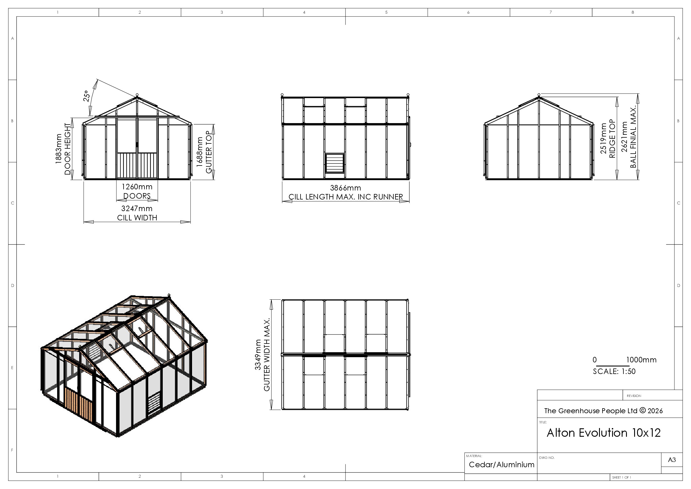Instructions file 10 x 12 Alton Evo Dimensions