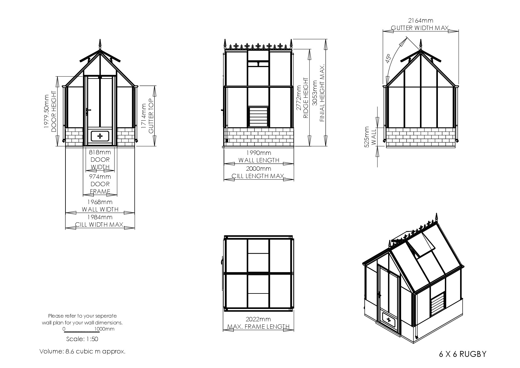 Instructions file 6 x 6 Rugby Dimensions