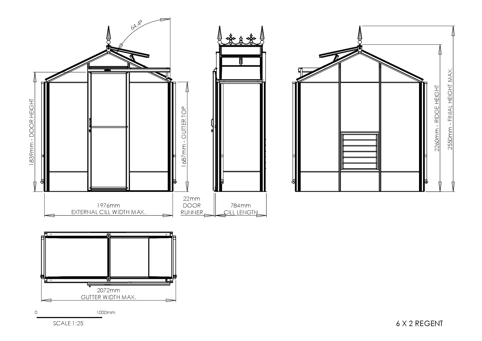 Instructions file 6 x 2 Regent Dimensions