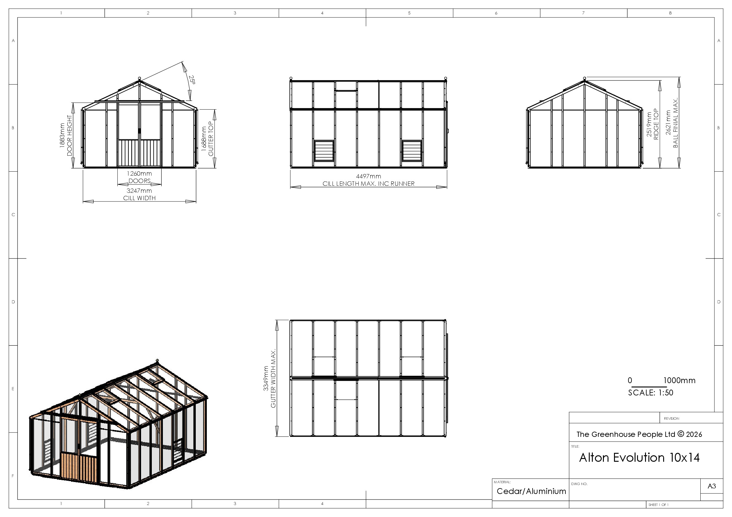 Instructions file 10 x 14 Alton Evo Dimensions
