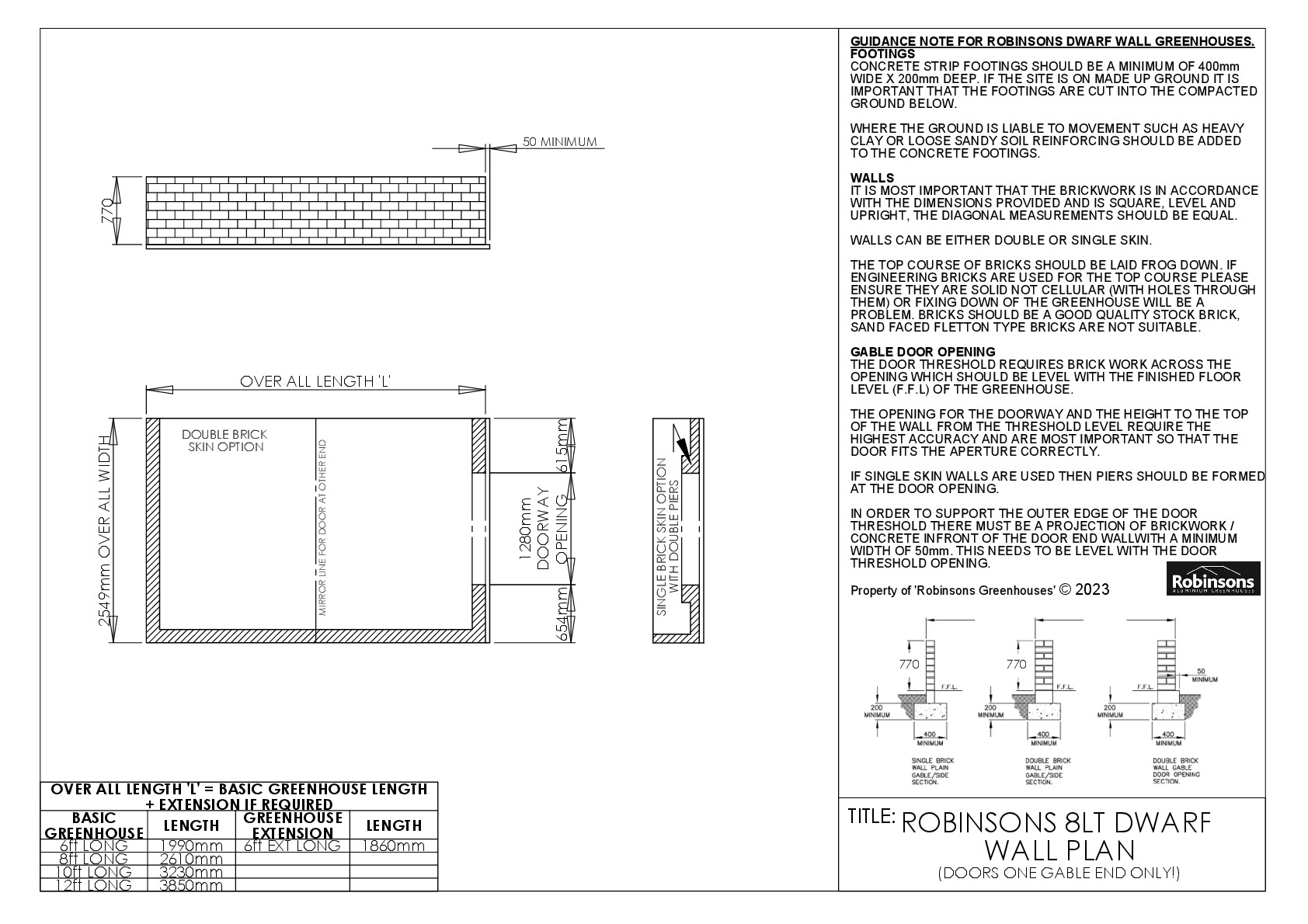 Instructions file Robinsons 8LT dwarf wall plan