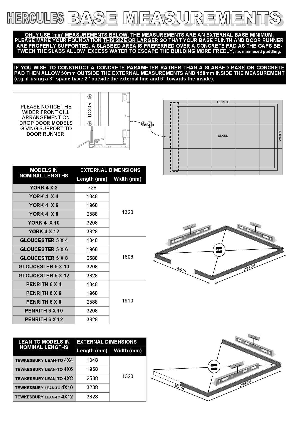 Instructions file Hercules Drop Door Base Plan