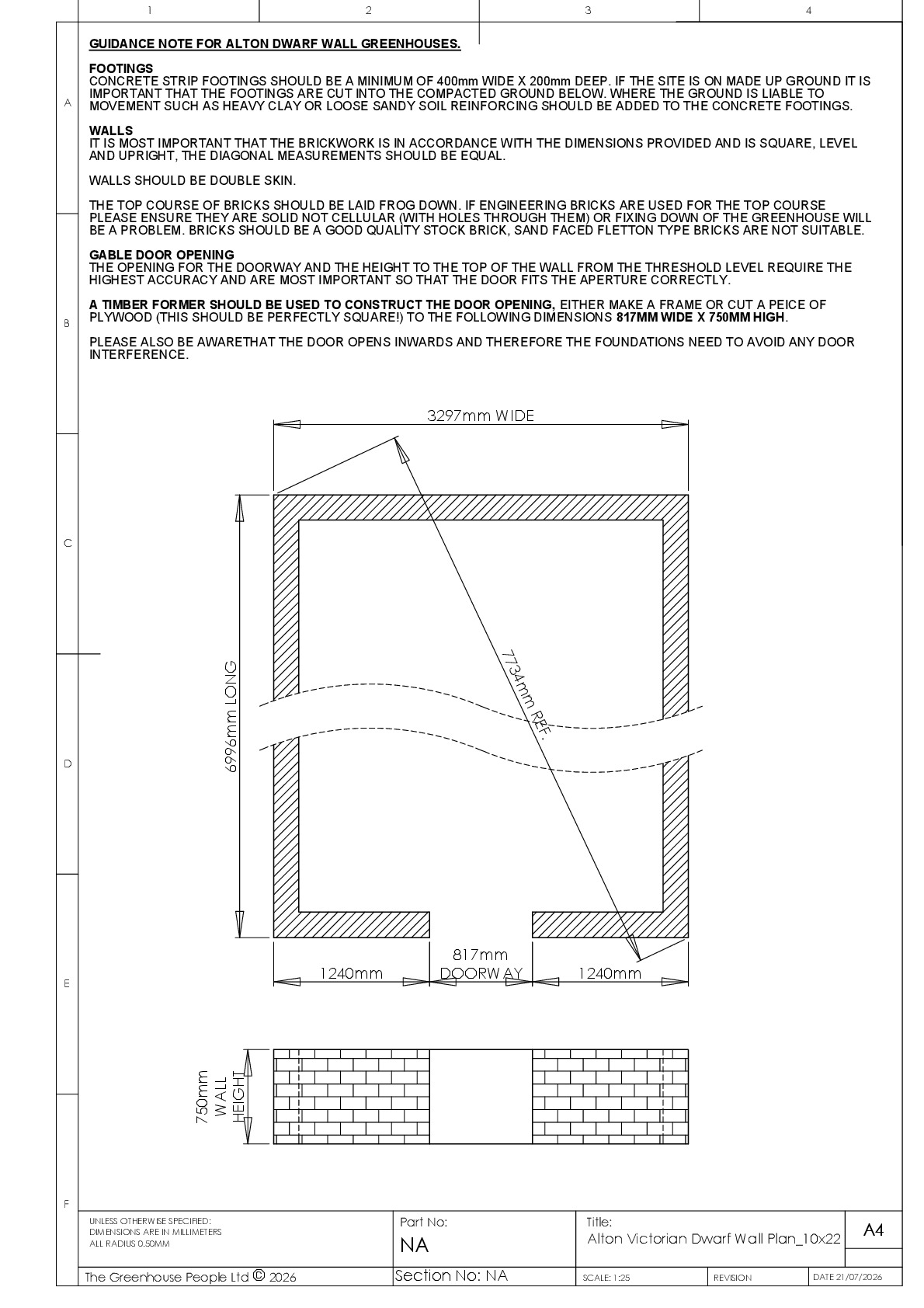 Instructions file Alton Victorian Dwarf Wall Plan_10x22_Oakham