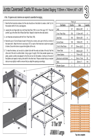 Instructions file jumbo 30" caverswall 3 tier staging