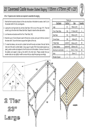 Instructions file large 23" caverswall 2 tier
