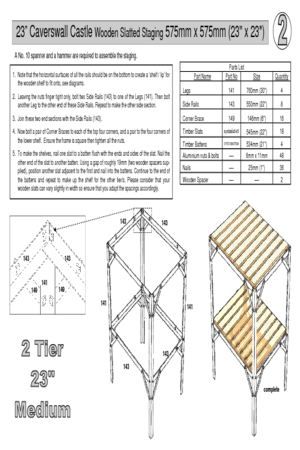 Instructions file medium 23" 2 tier caverswall staging